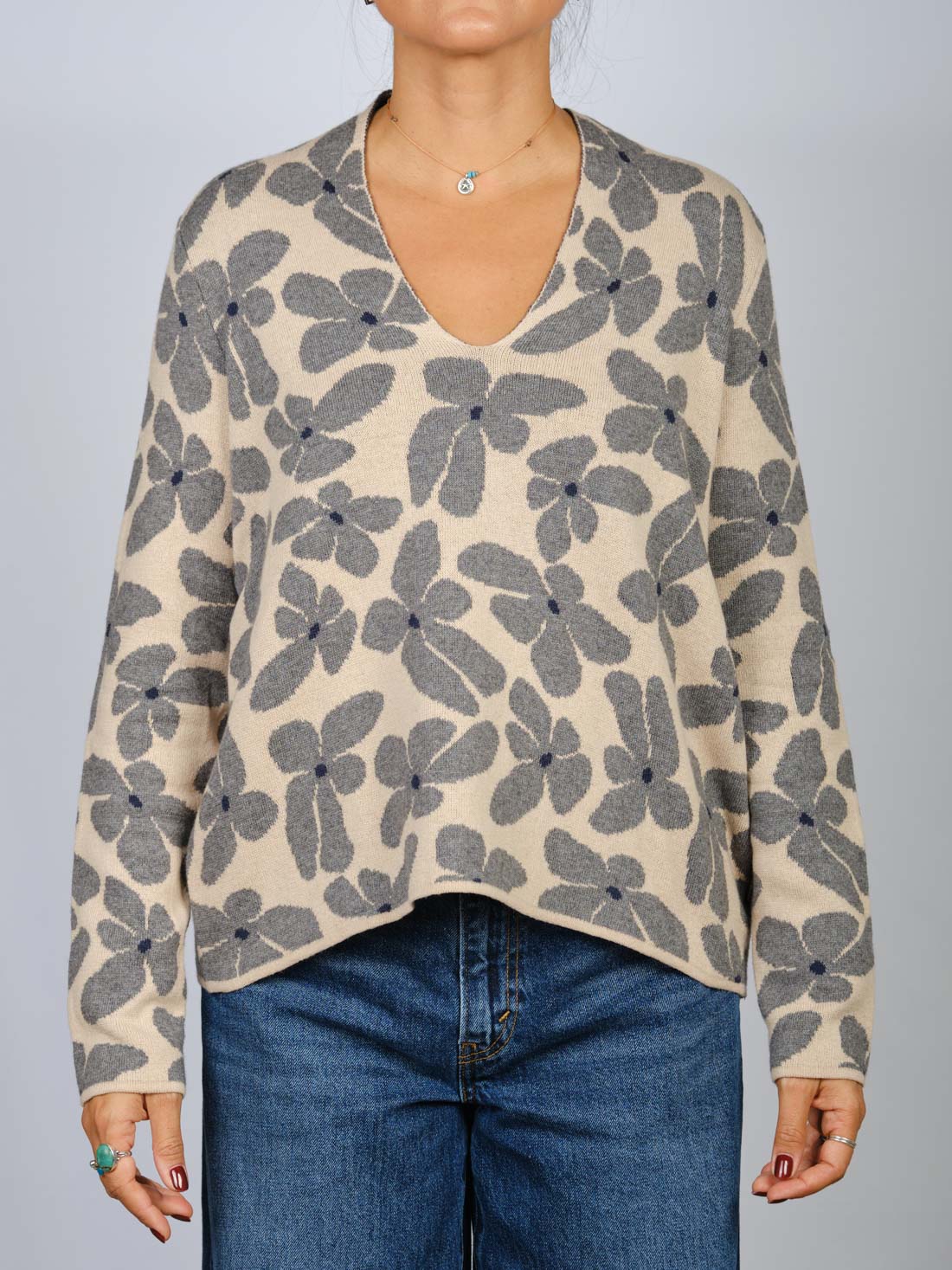 MAGLIA ALESSIA SANTI CIPRIA/GRIGIO