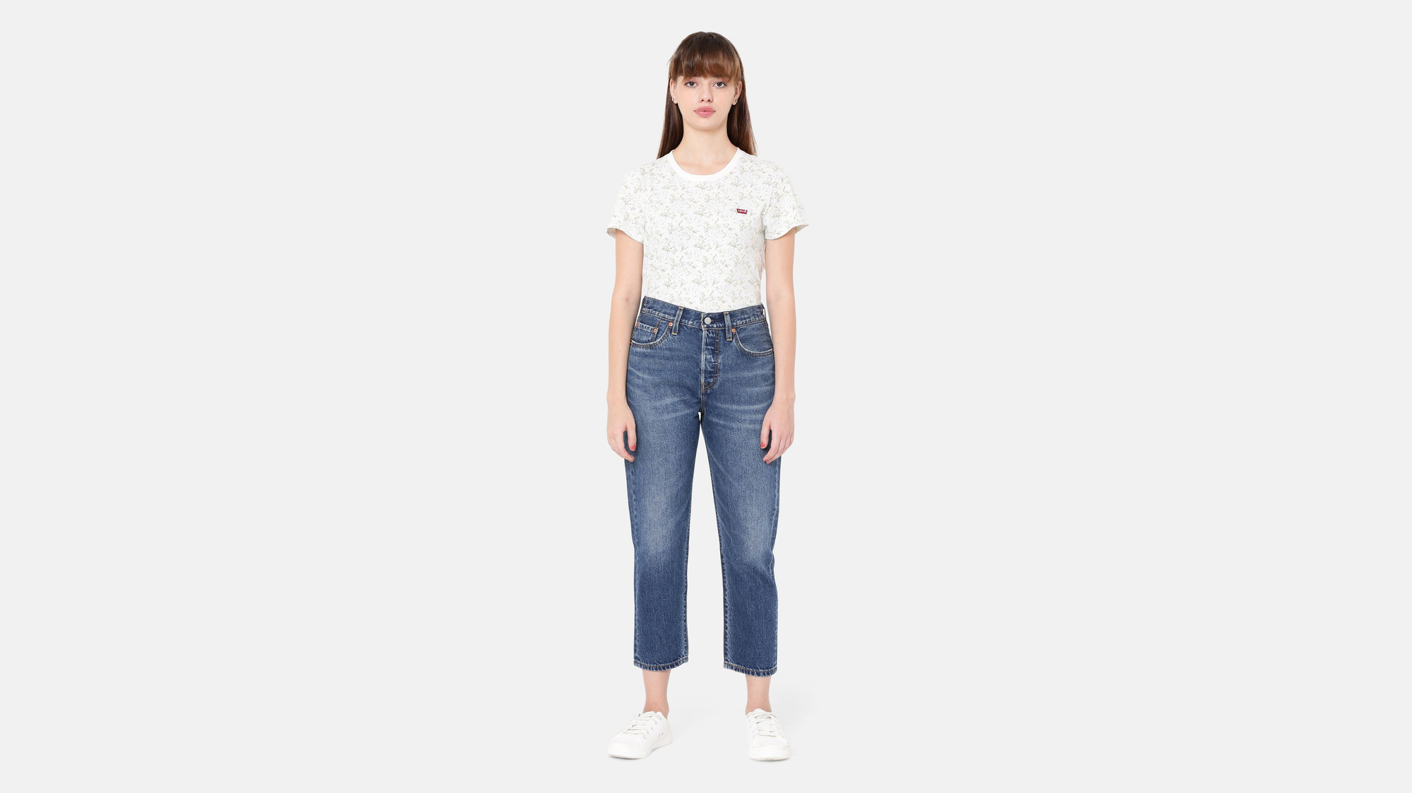 501 CROPPED BLU INTERMEDIO