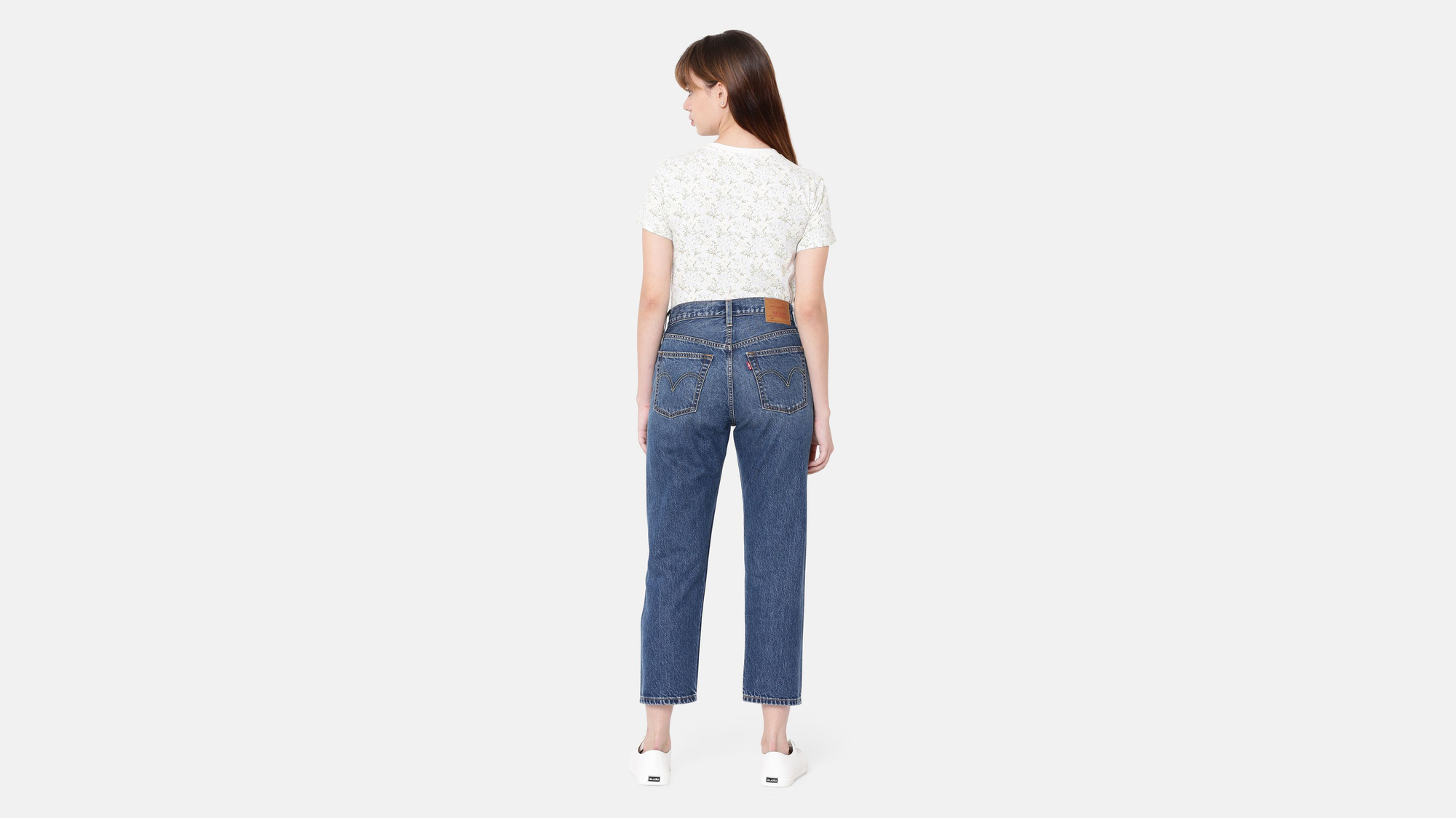 501 CROPPED BLU INTERMEDIO