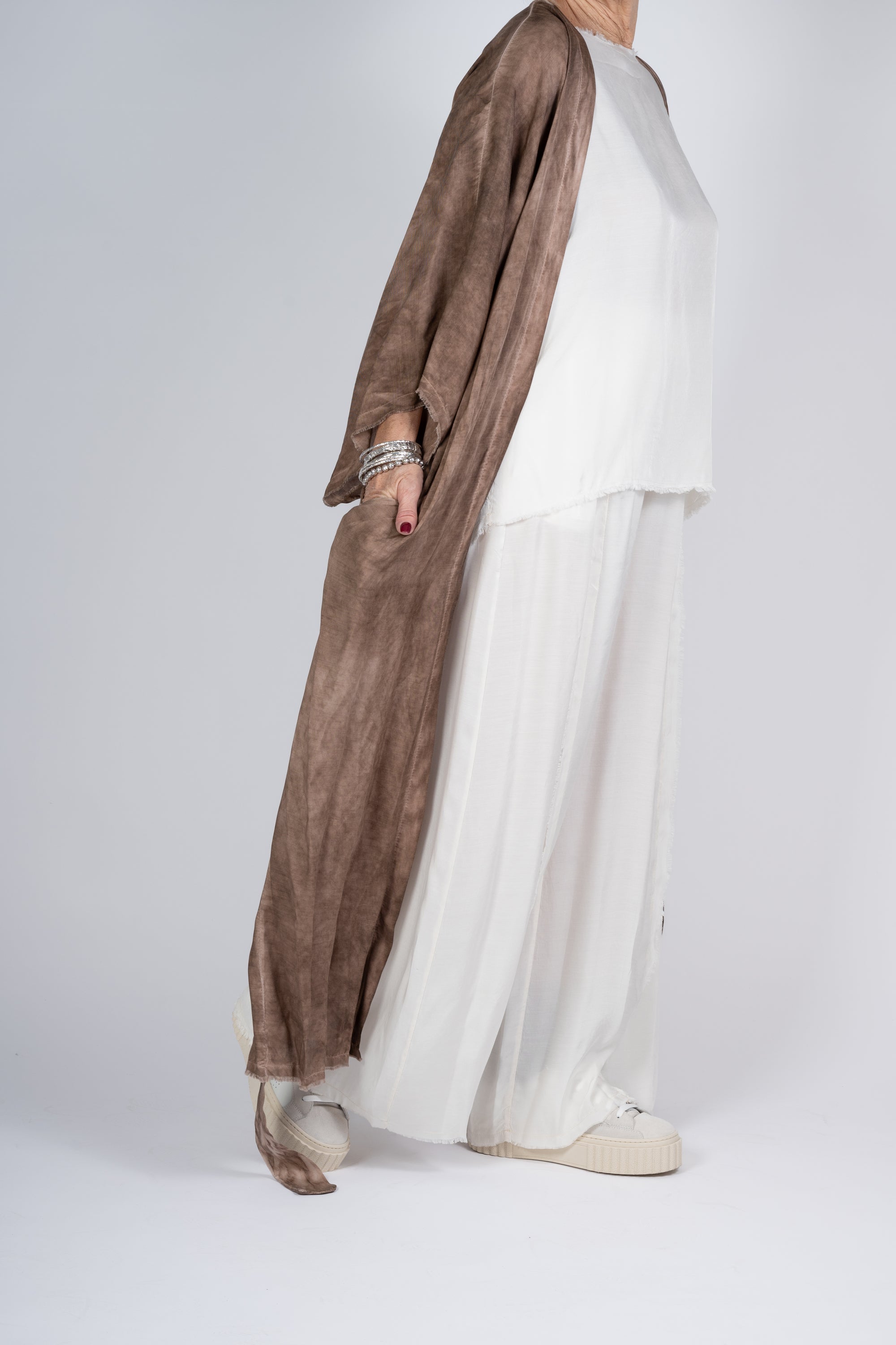 PANTALONI SANCTAMUERTE COLOR CREMA