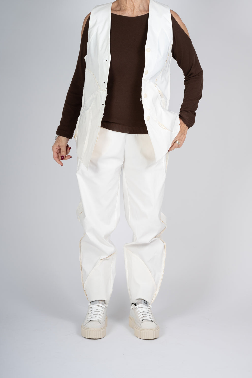 PANTALONI MANESERA COLOR CREMA
