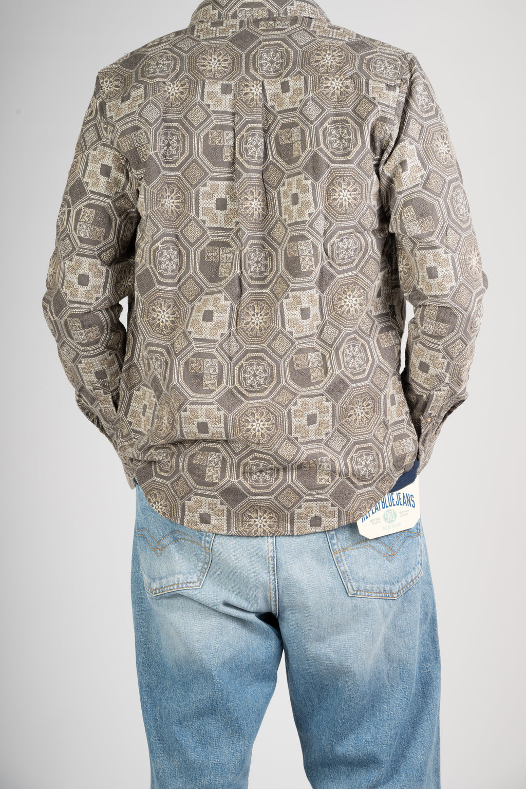 CAMICIA DSTREZZED FANTASIA GRIGIO/TORTORA
