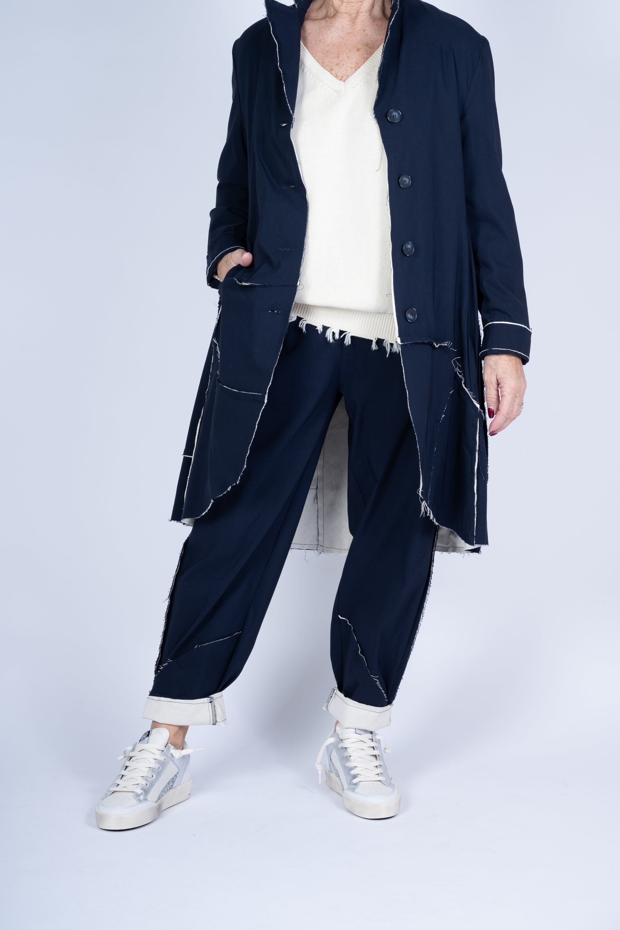 GIACCA LUNGA MANESERA COLORE BLU