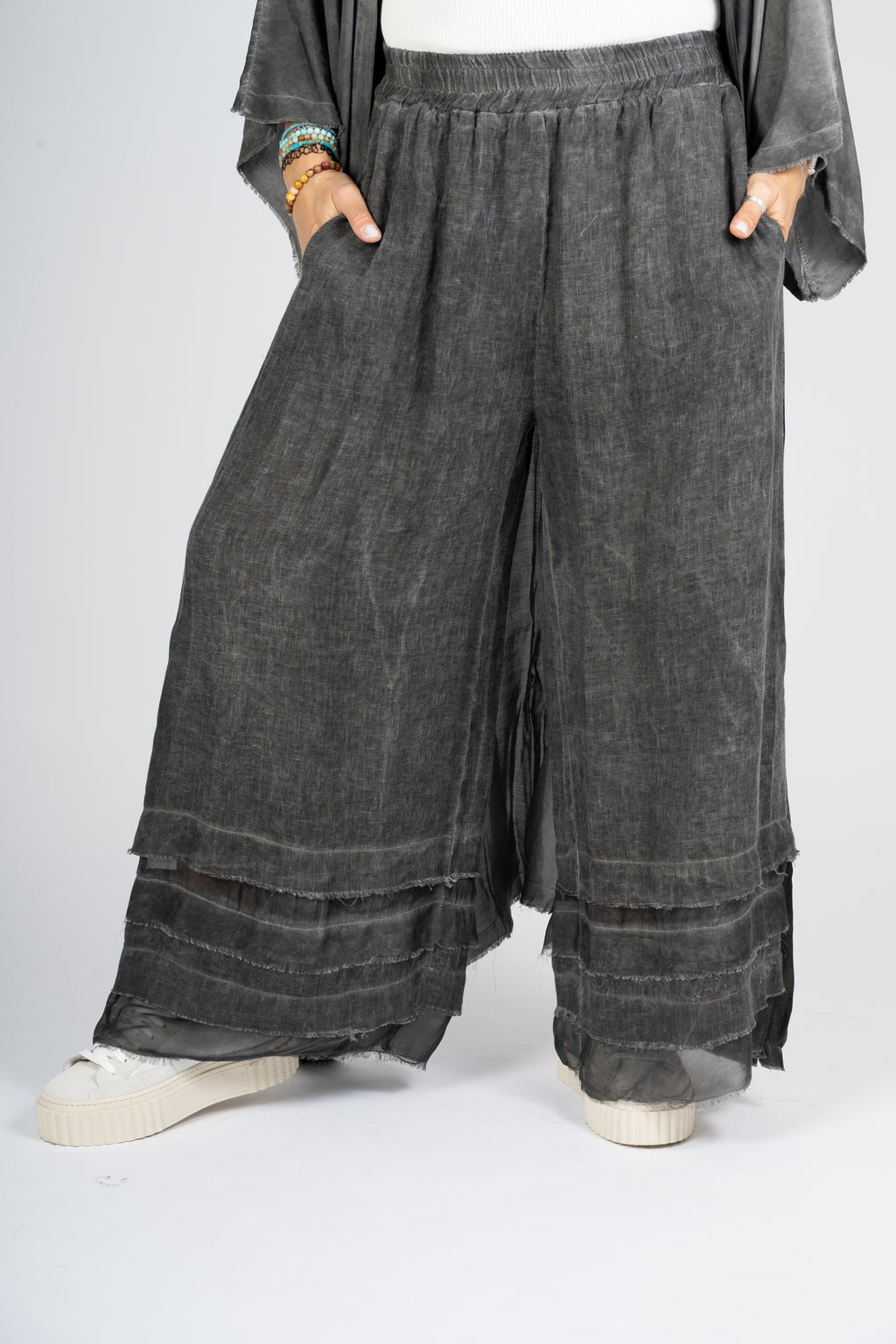 PANTALONI SANCTAMUERTE COLOR ANTRACITE