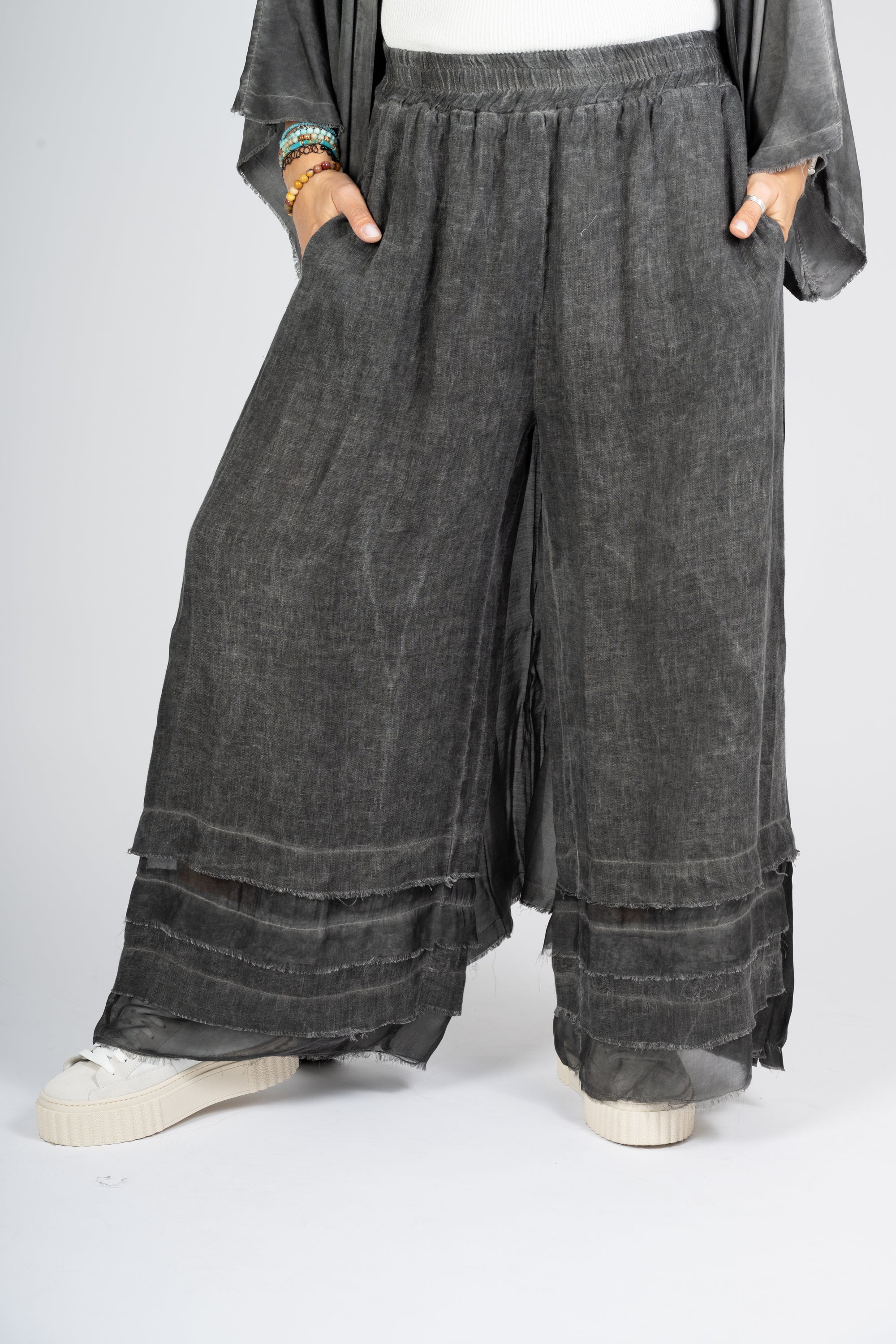 PANTALONI SANCTAMUERTE COLOR ANTRACITE