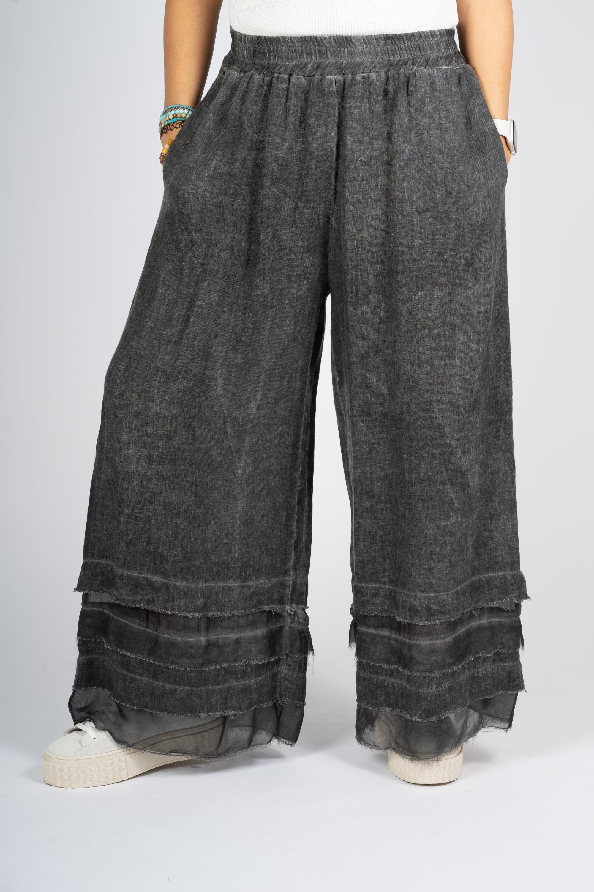 PANTALONI SANCTAMUERTE COLOR ANTRACITE