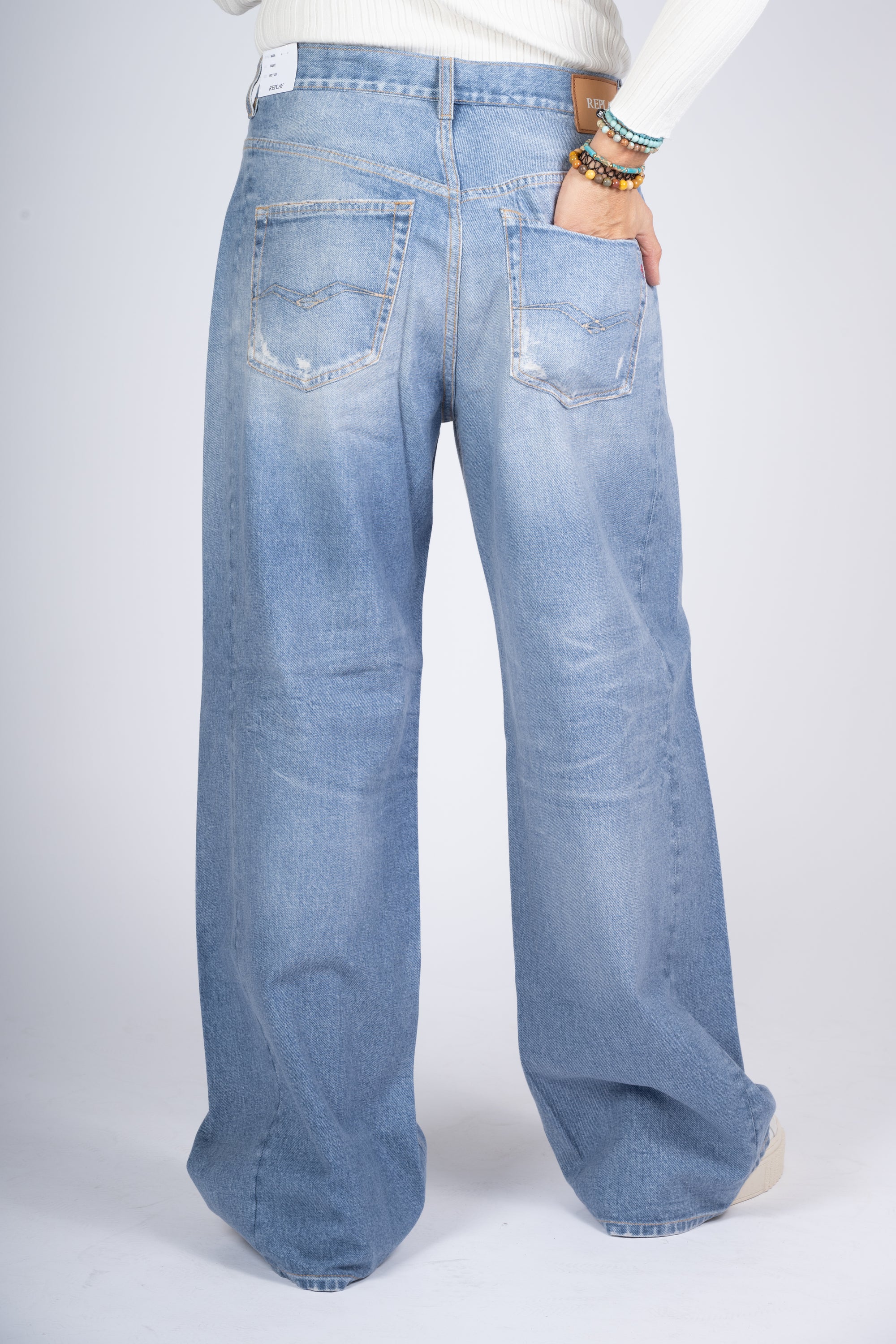 JEANS REPLAY BLU DENIM MEDIO CHIARO
