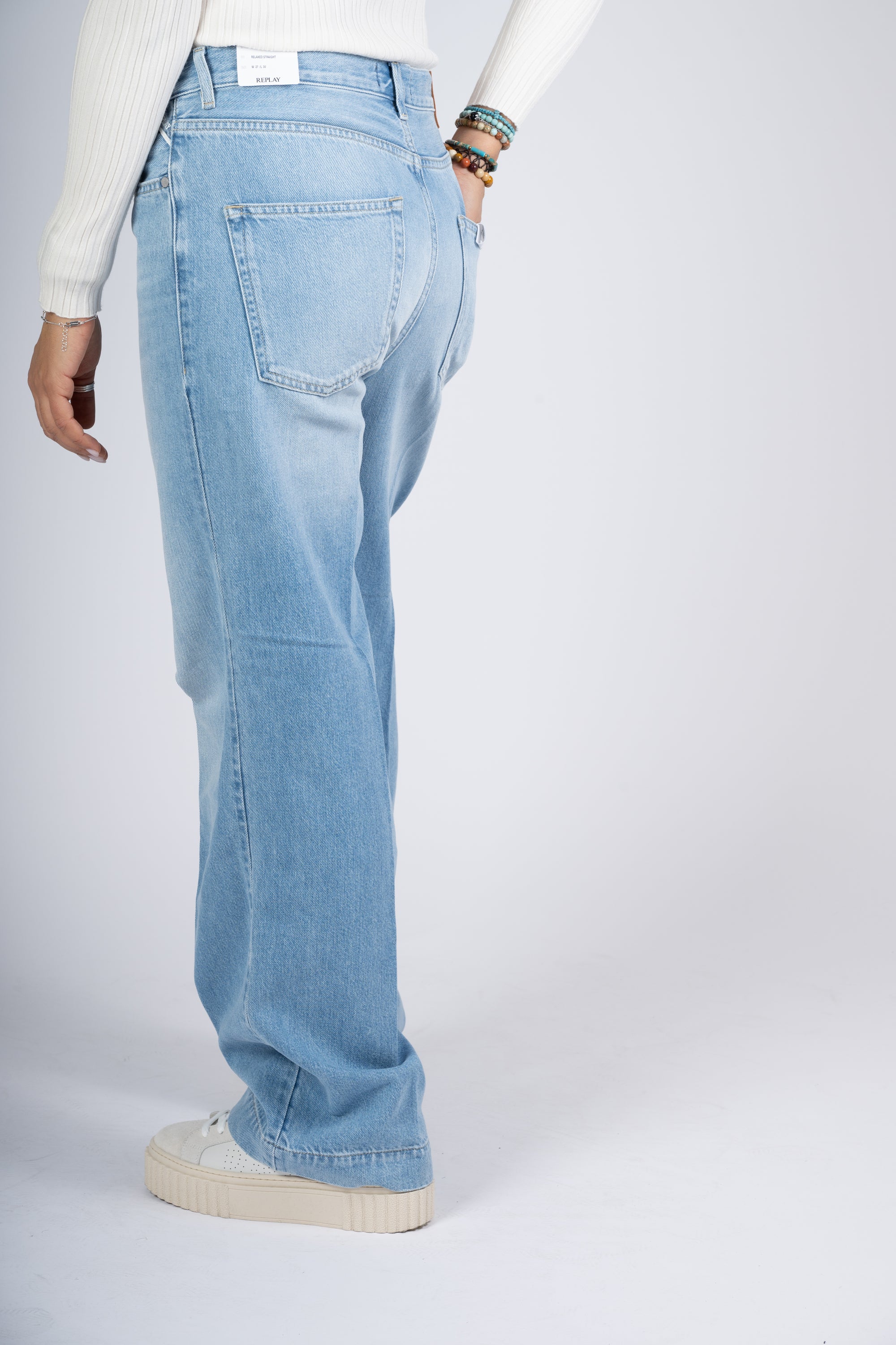 JEANS REPLAY BLU DENIM CHIARI