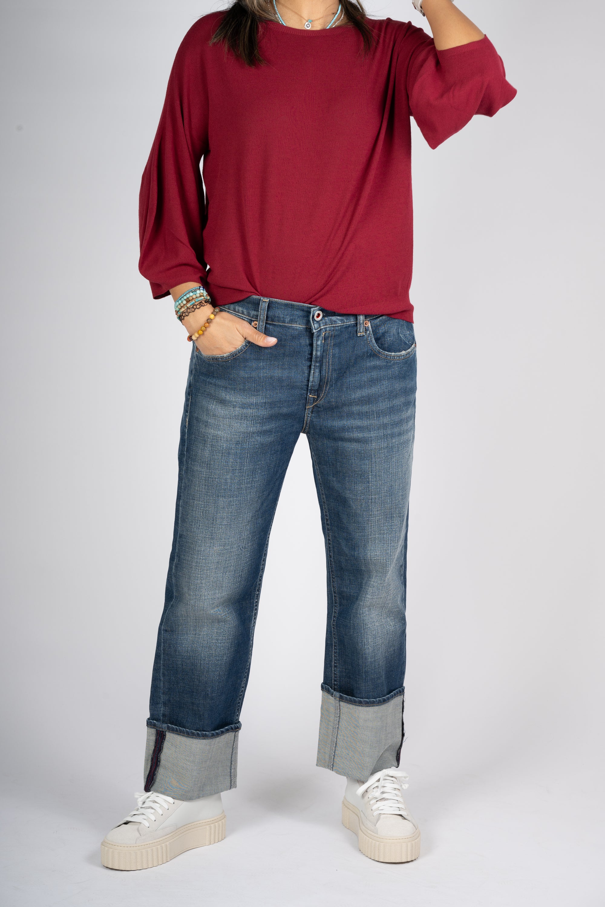 JEANS REPLAY BLU DENIM MEDIO-SCURO