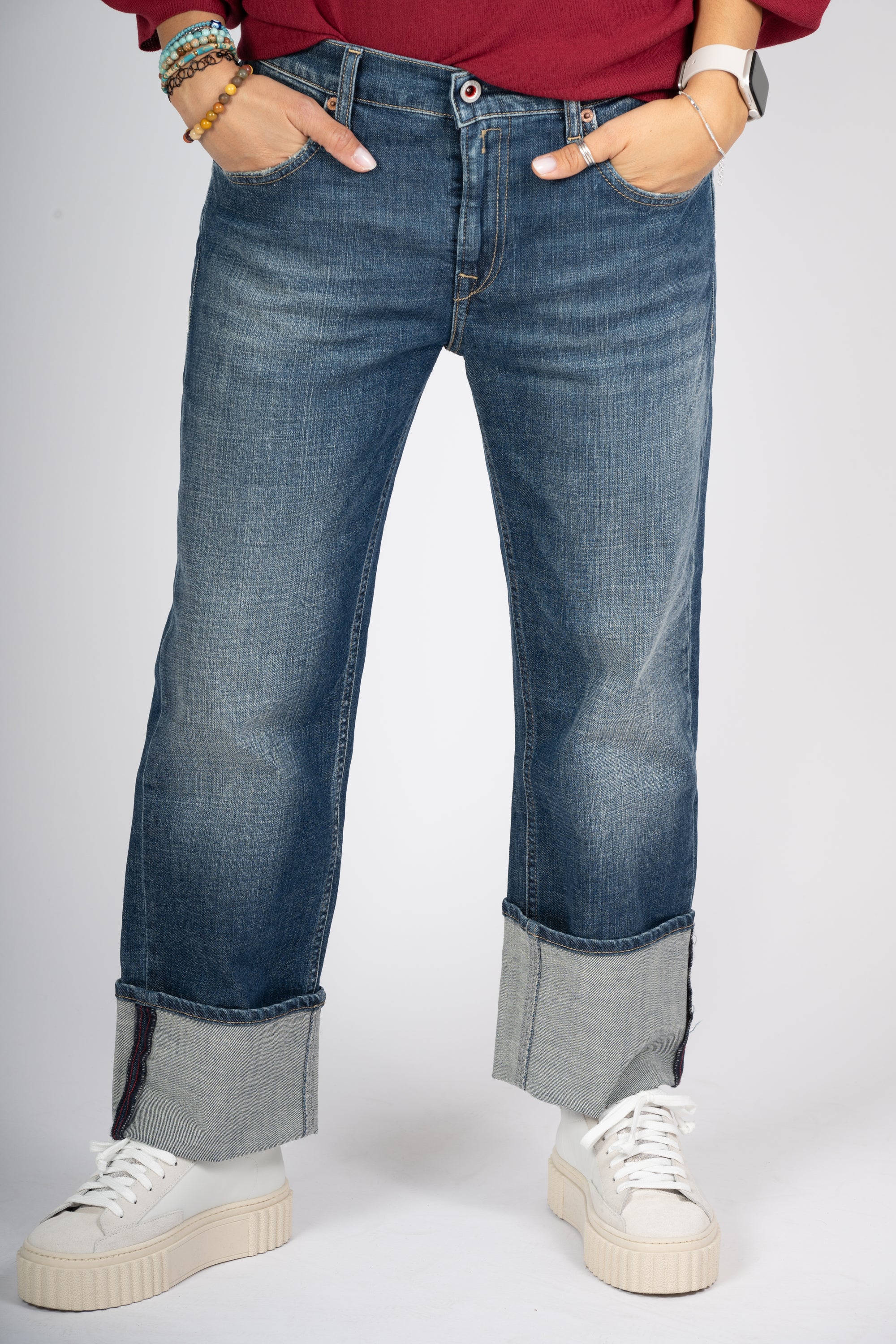 JEANS REPLAY BLU DENIM MEDIO-SCURO