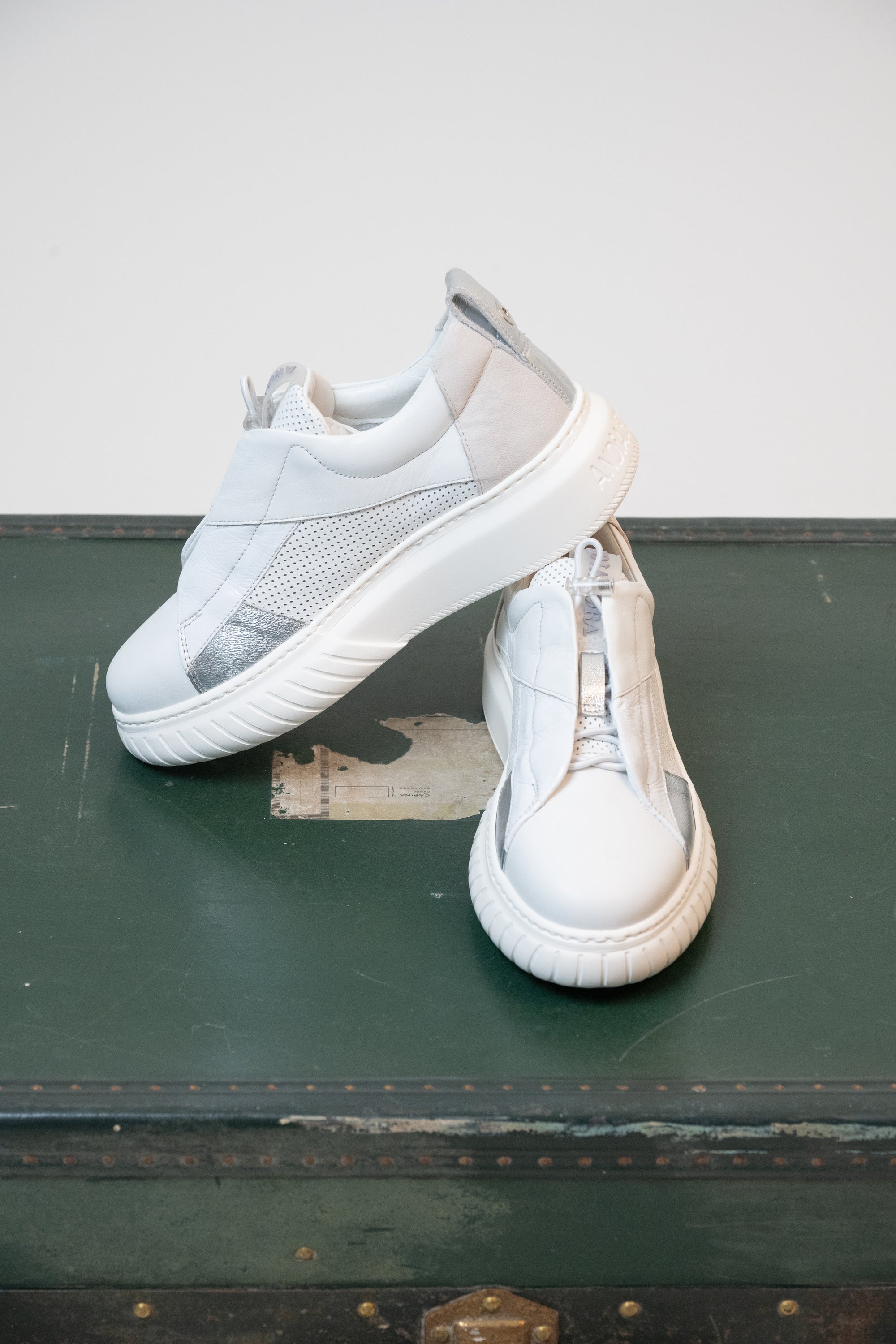 SNEAKERS ANDìAFORA BIANCO/ARGENTO