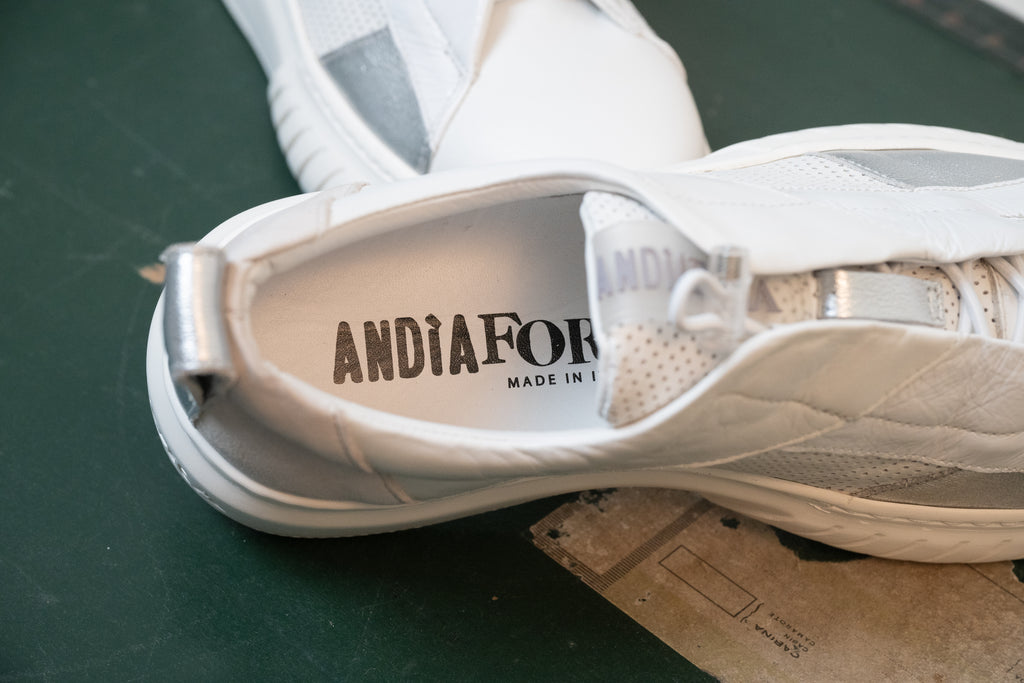 SNEAKERS ANDìAFORA BIANCO/ARGENTO