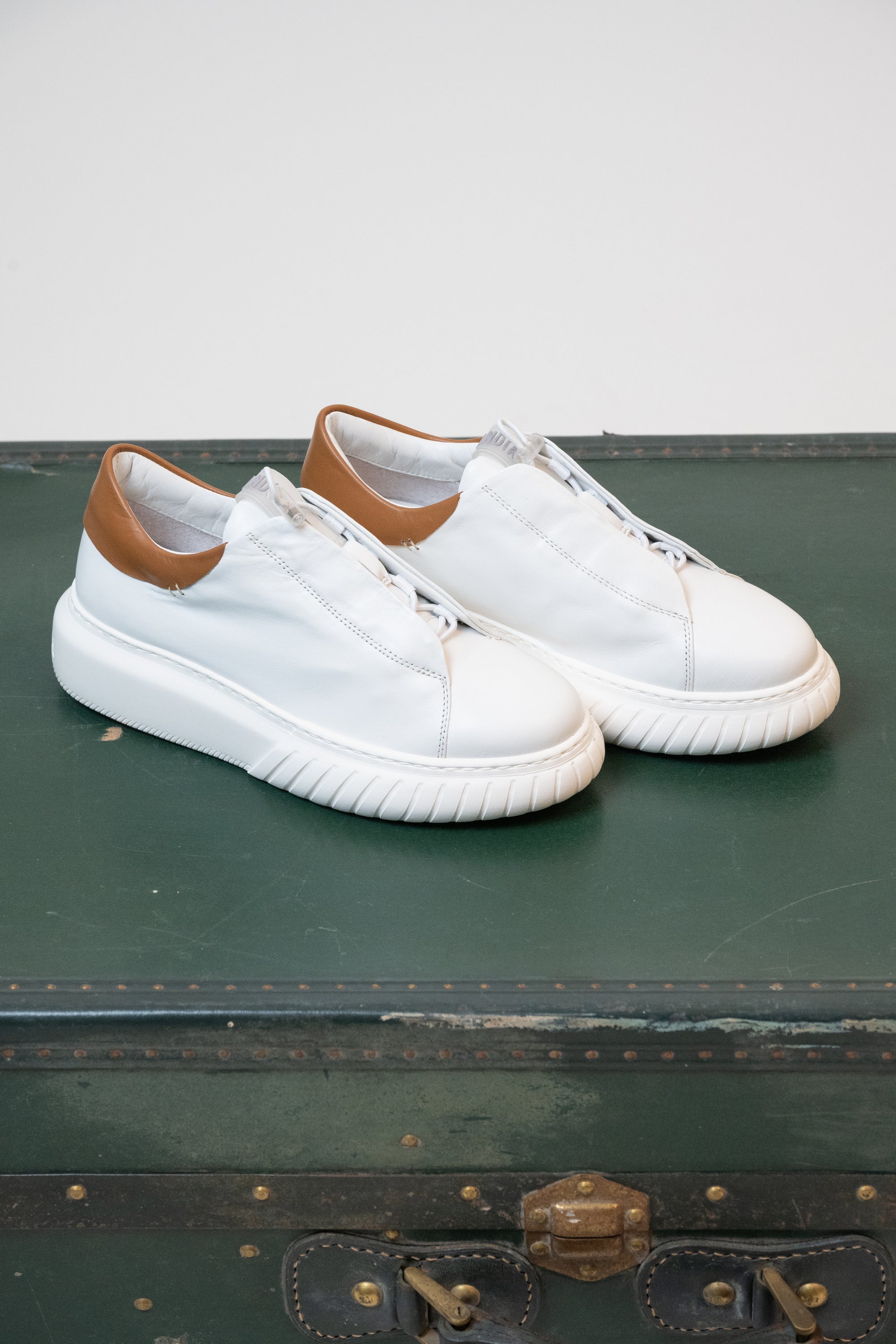 SNEAKERS ANDìAFORA BIANCO/MARRONE