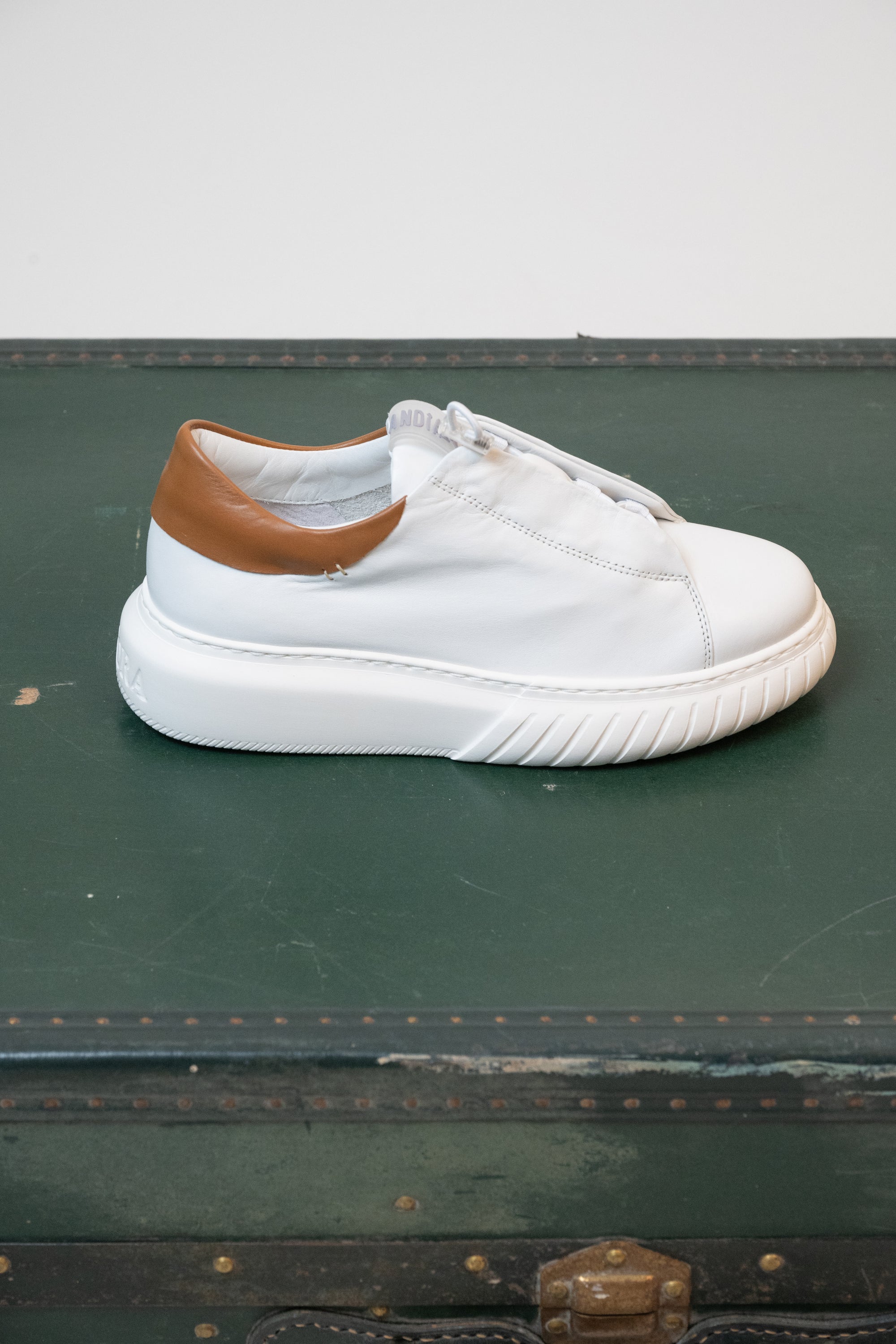 SNEAKERS ANDìAFORA BIANCO/MARRONE