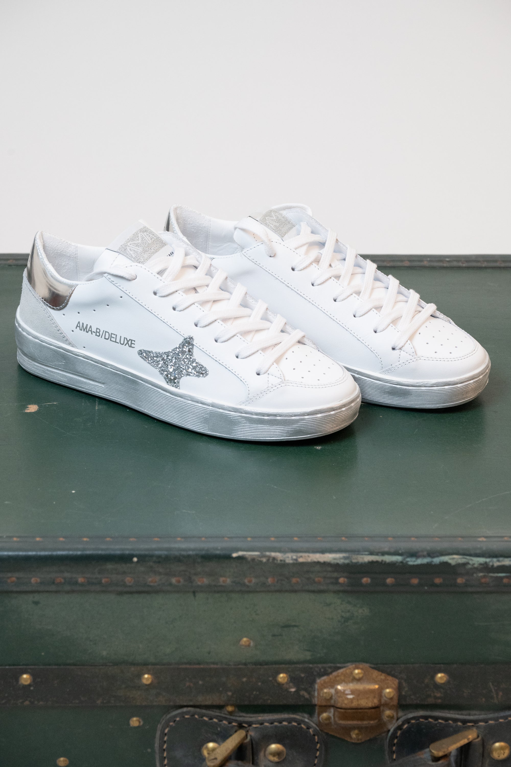 SNEAKERS AMA BRAND BIANCO/ARGENTO