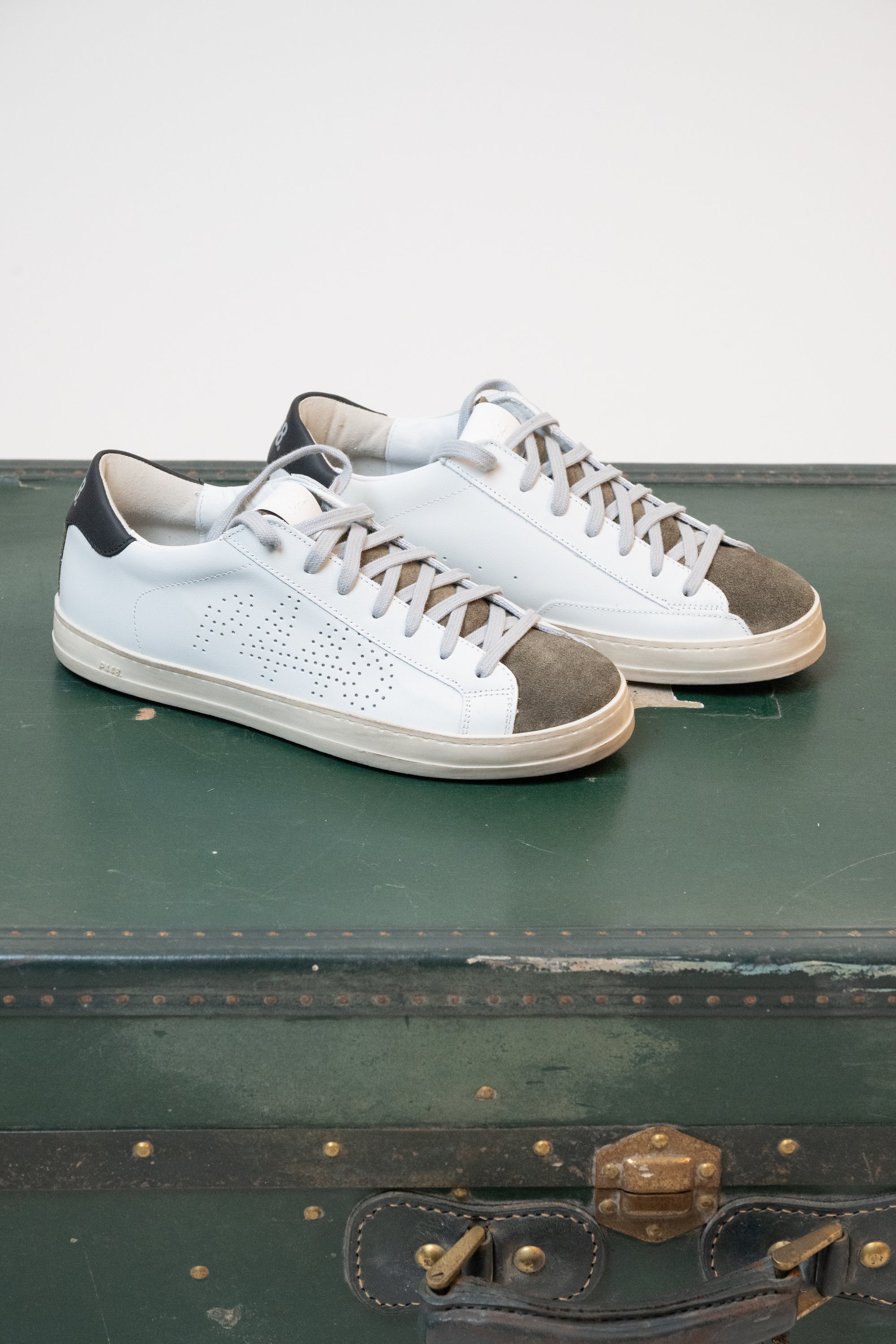 SNEAKERS P448 BIANCO/ VERDE MILITARE