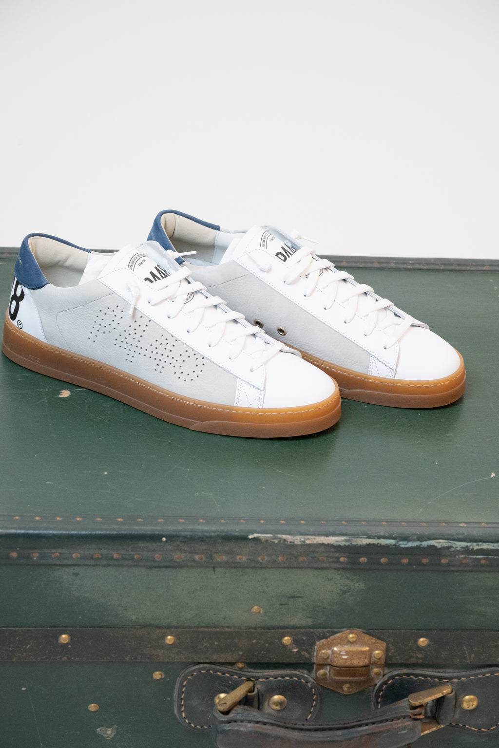 SNEAKERS P448 BIANCO/GRIGIO/BLU