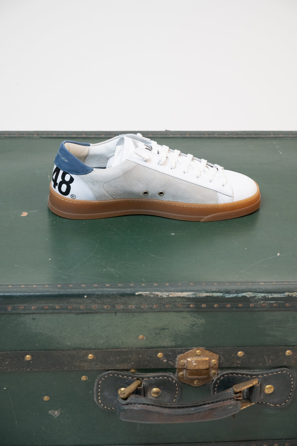 SNEAKERS P448 BIANCO/GRIGIO/BLU