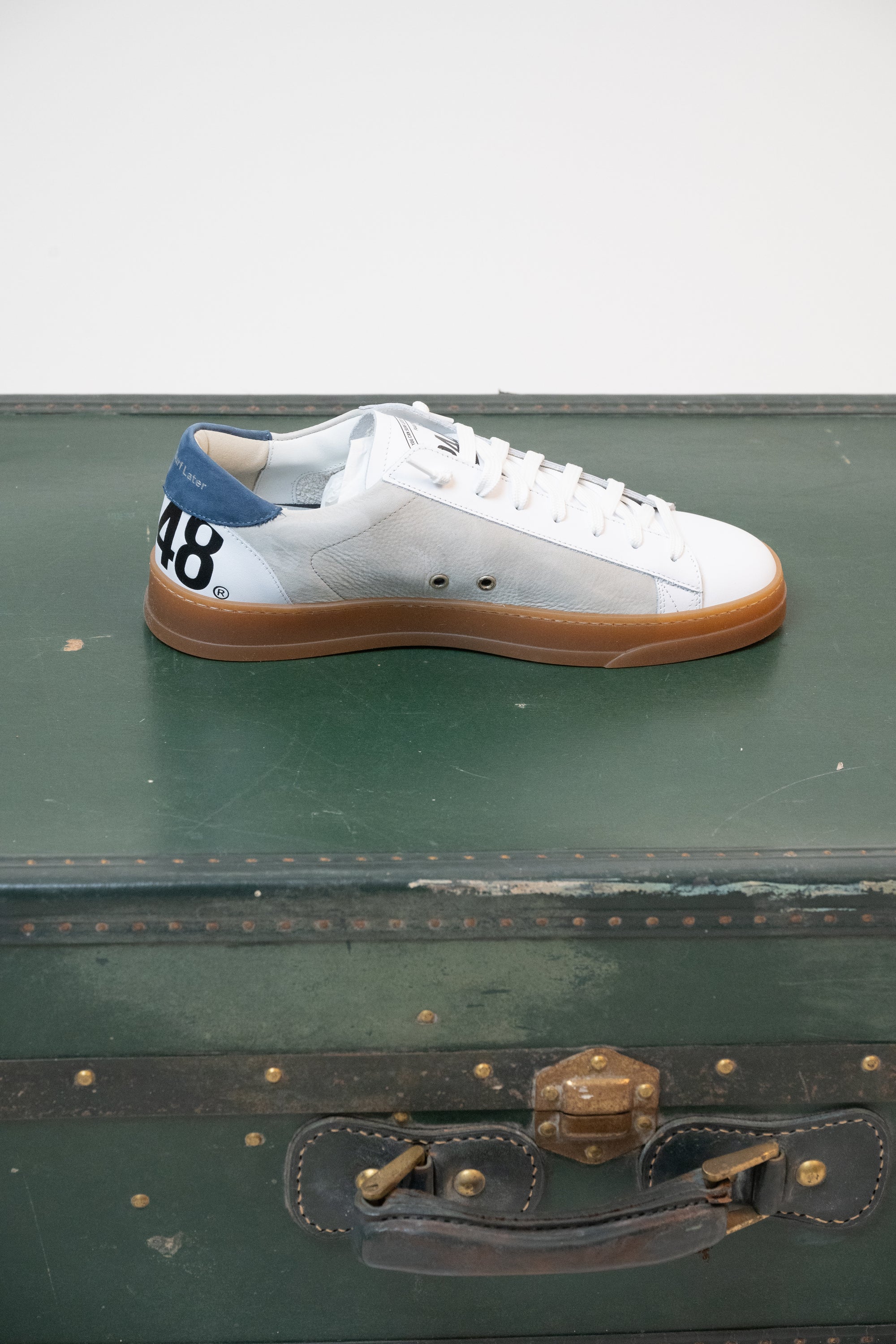 SNEAKERS P448 BIANCO/GRIGIO/BLU