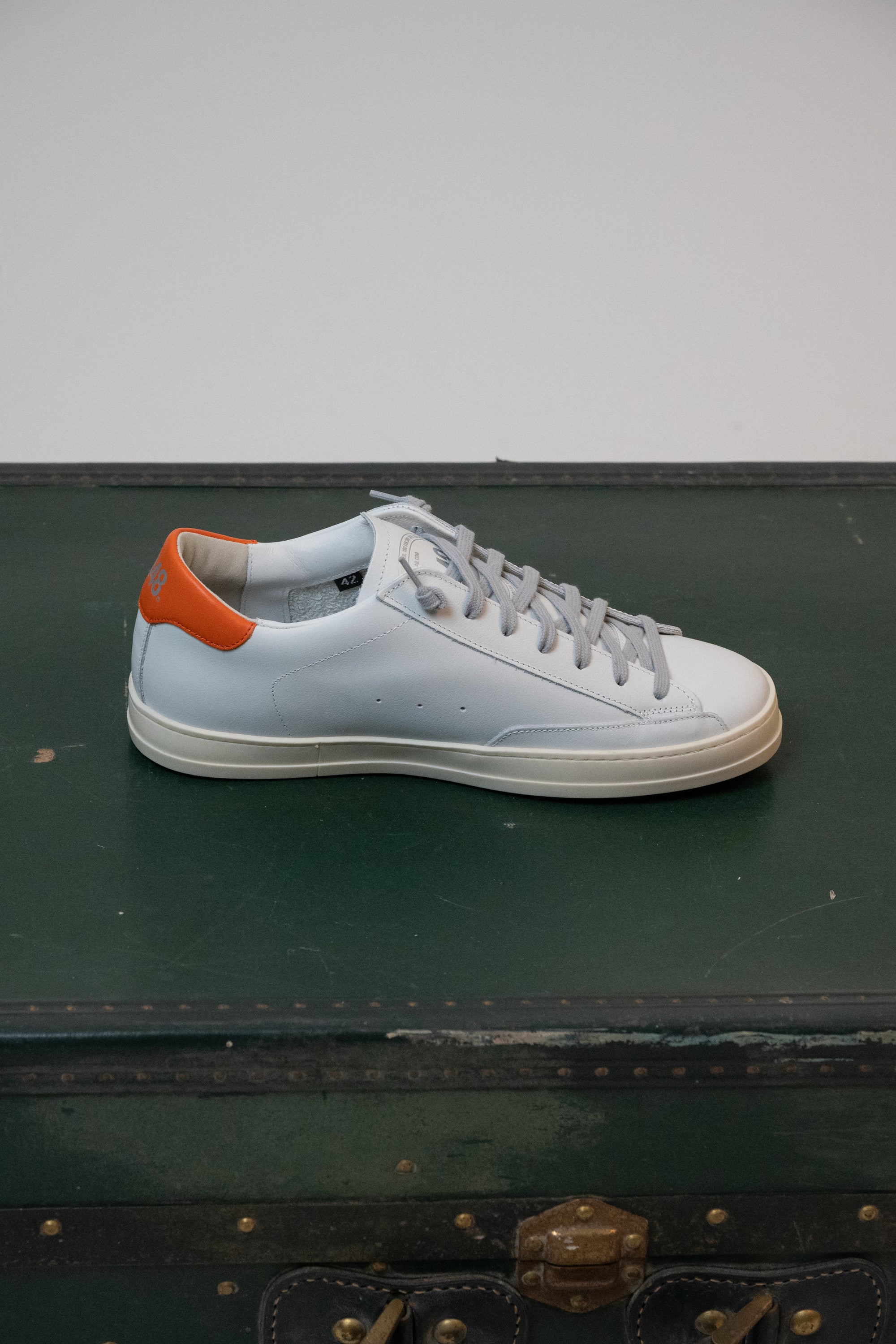 SNEAKERS P448 BIANCO GHIACCIO/ ORANGE