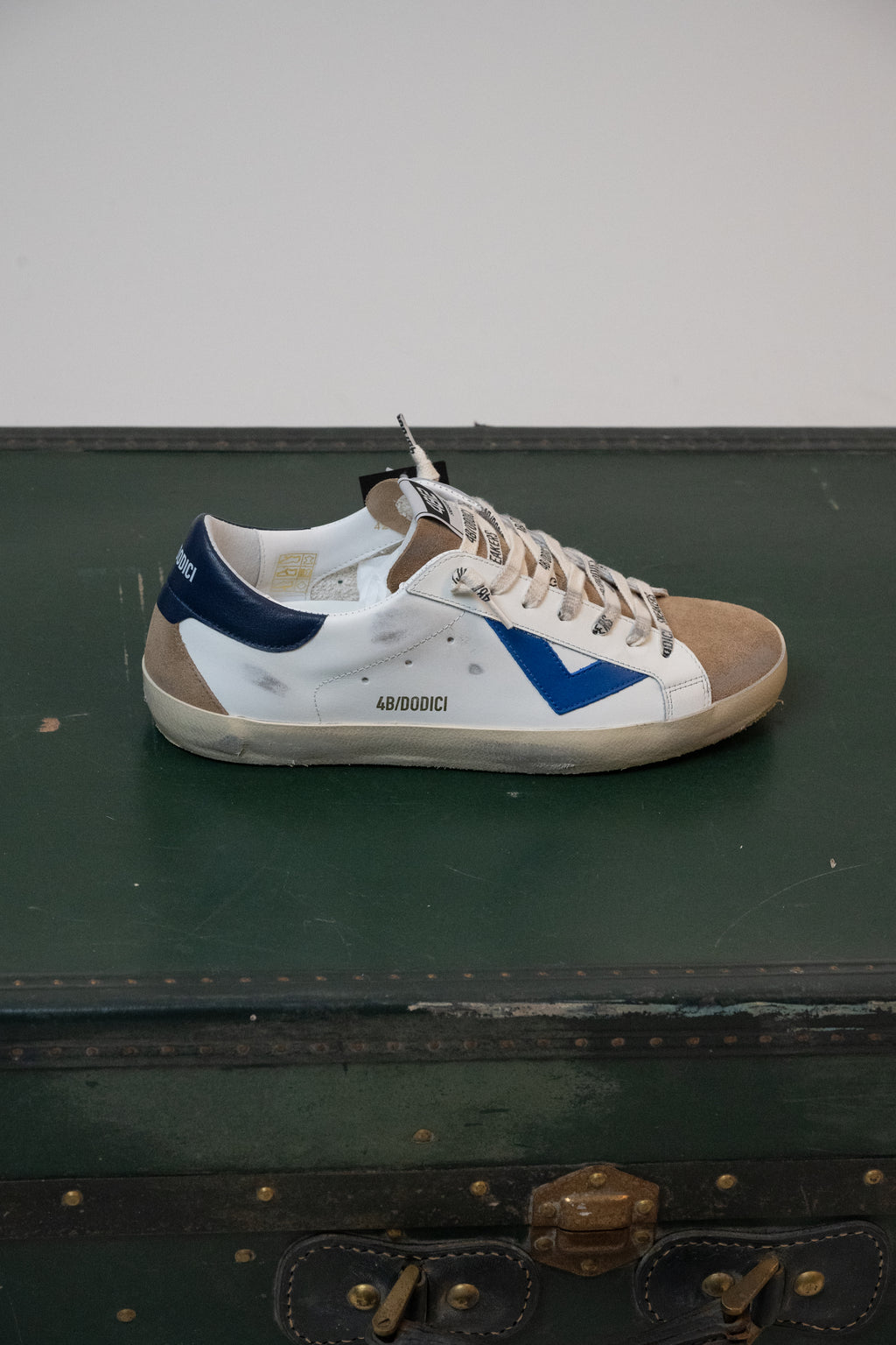 SNEAKERS 4B12 BIANCO/TABACCO