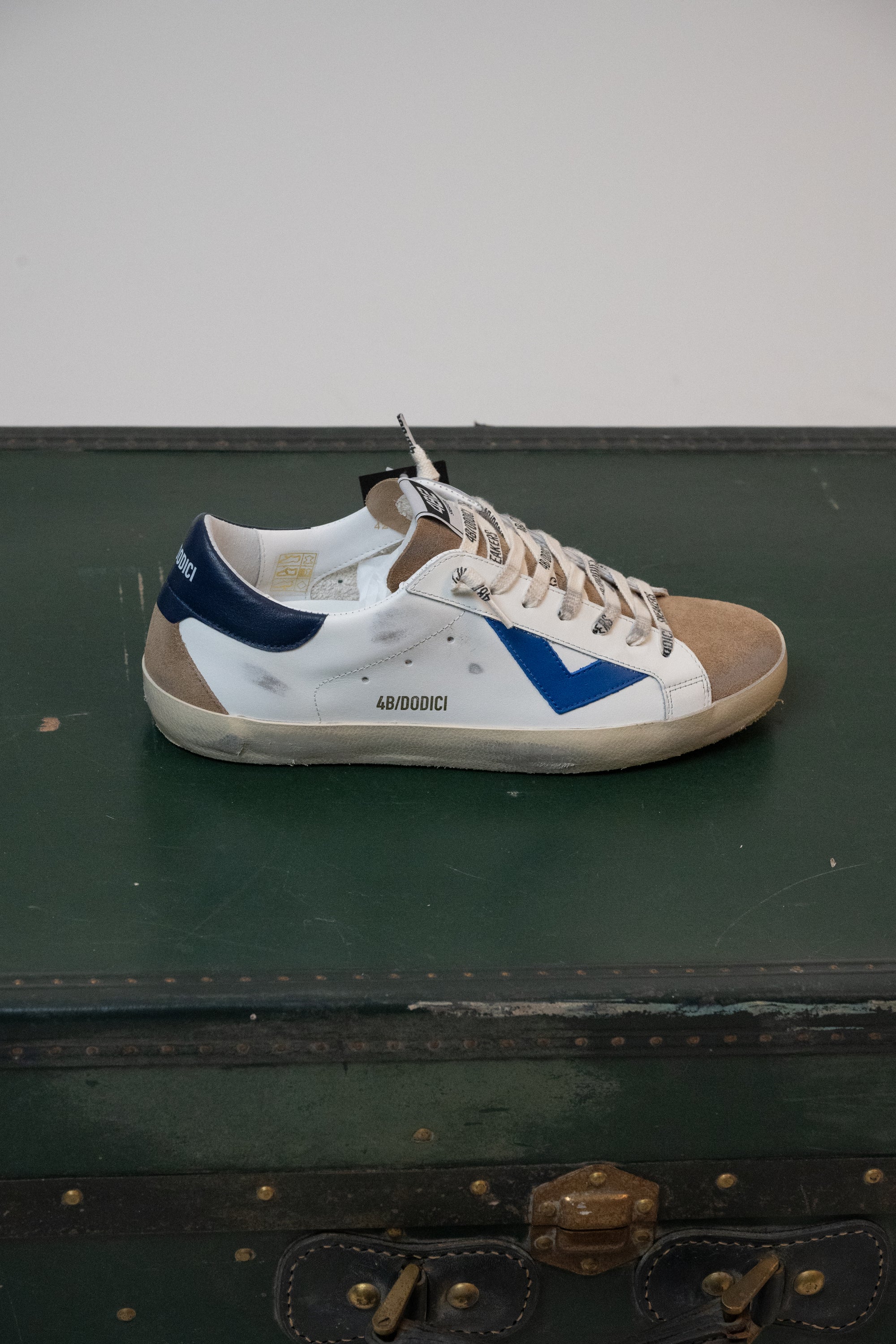 SNEAKERS 4B12 BIANCO/TABACCO