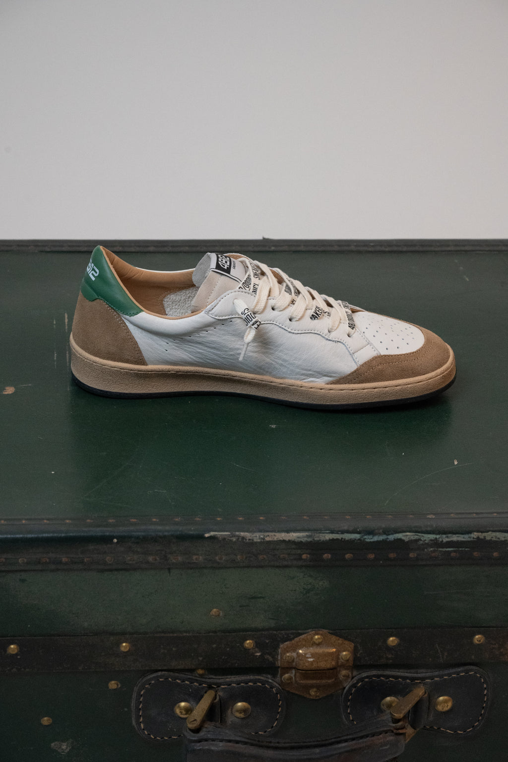 SNEAKERS MARCA 4B12 BIANCO/VERDE