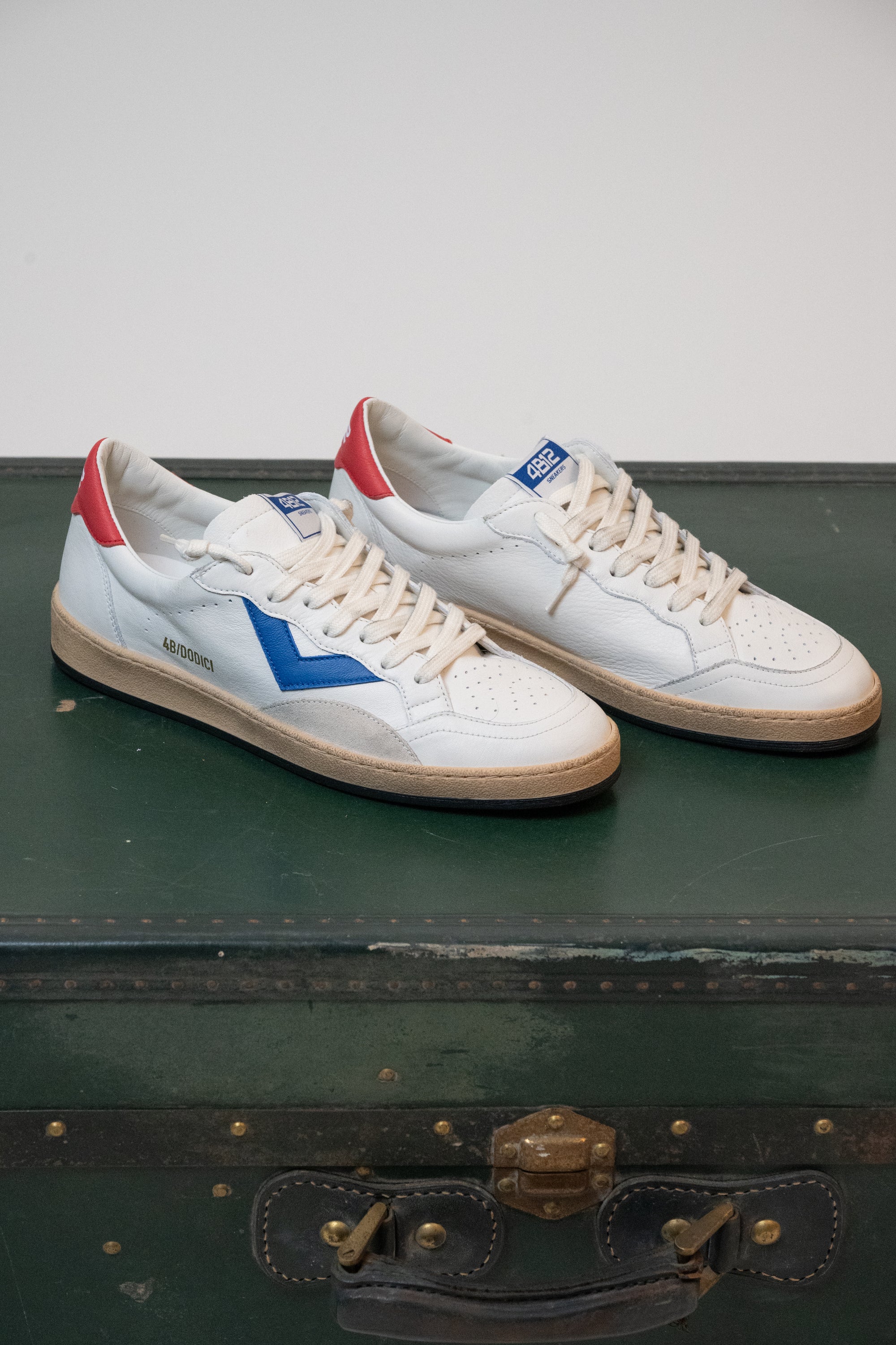 SNEAKERS 4B12 BIANCO/ROSSO