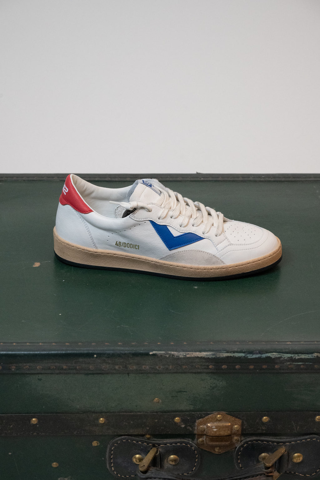 SNEAKERS 4B12 BIANCO/ROSSO