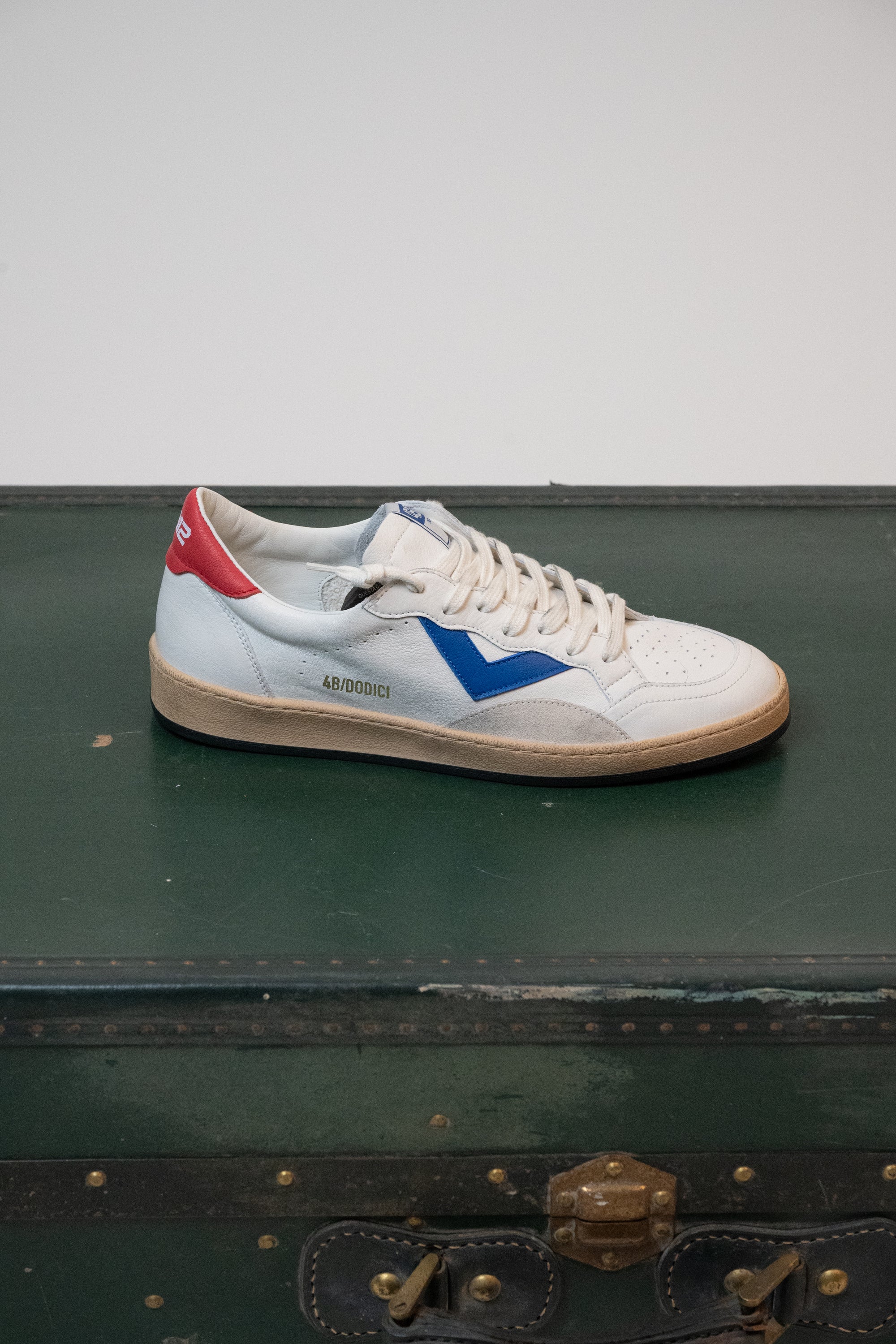SNEAKERS 4B12 BIANCO/ROSSO