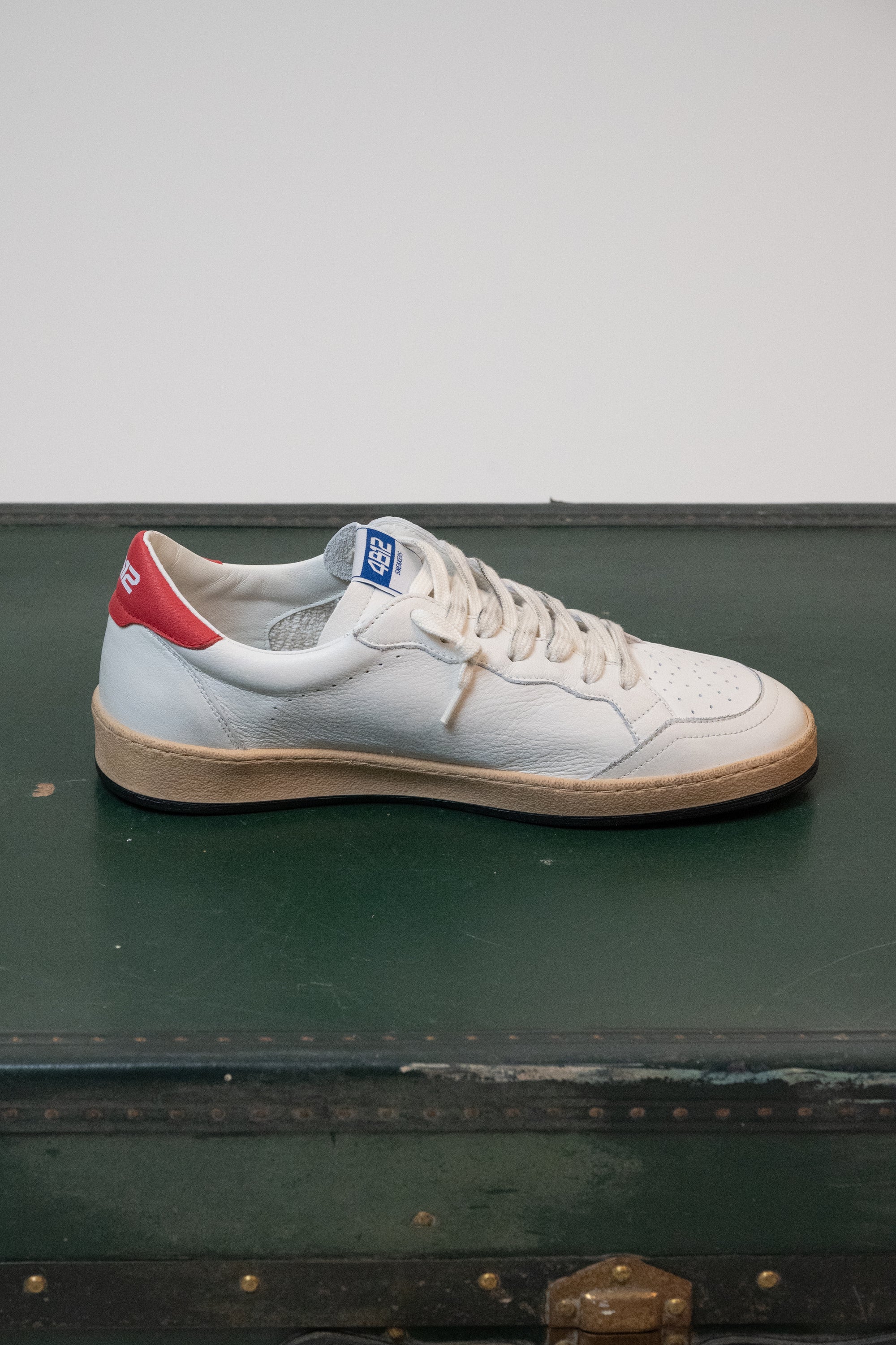 SNEAKERS 4B12 BIANCO/ROSSO