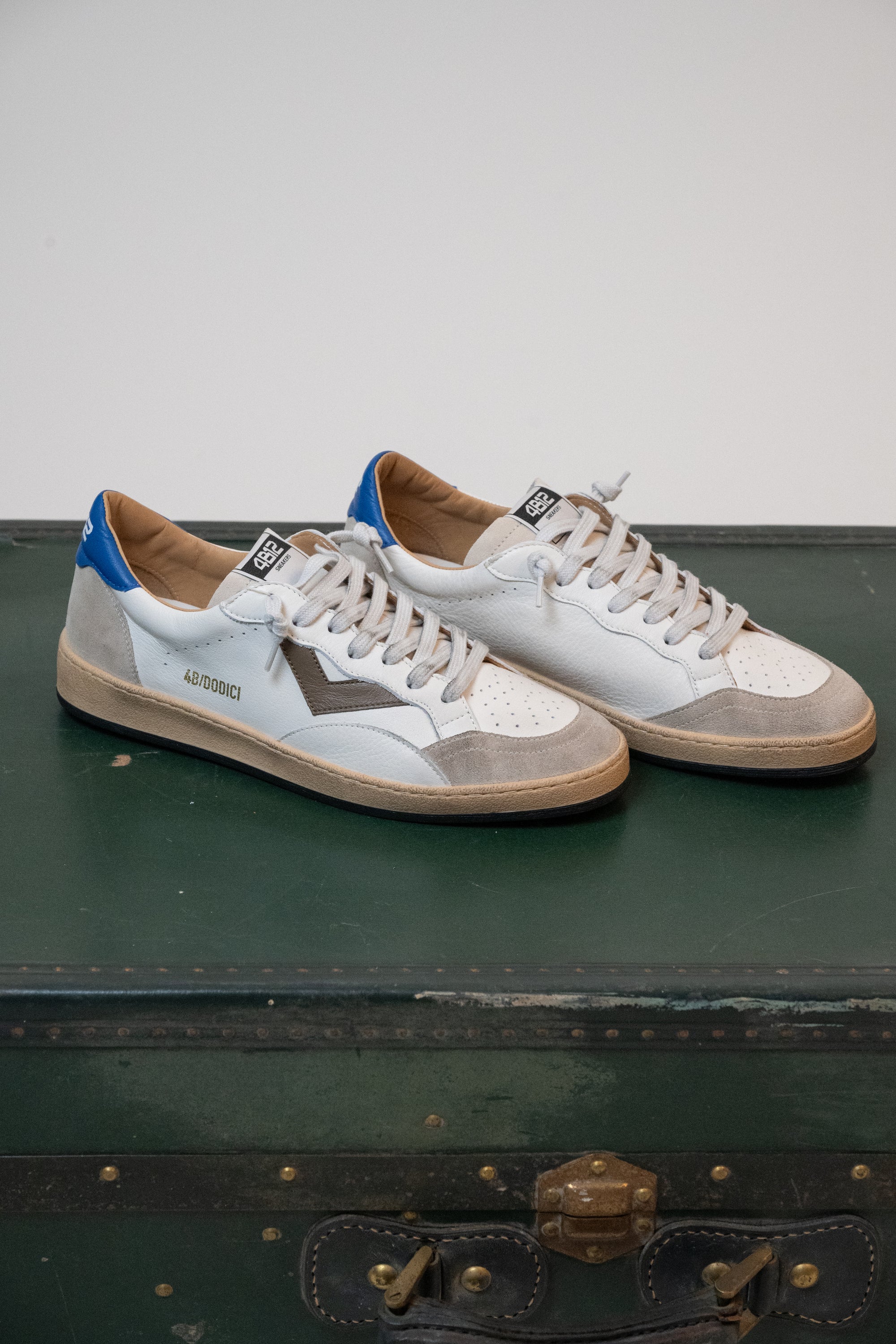 SNEAKERS 4B12 BIANCO/BLUETTE
