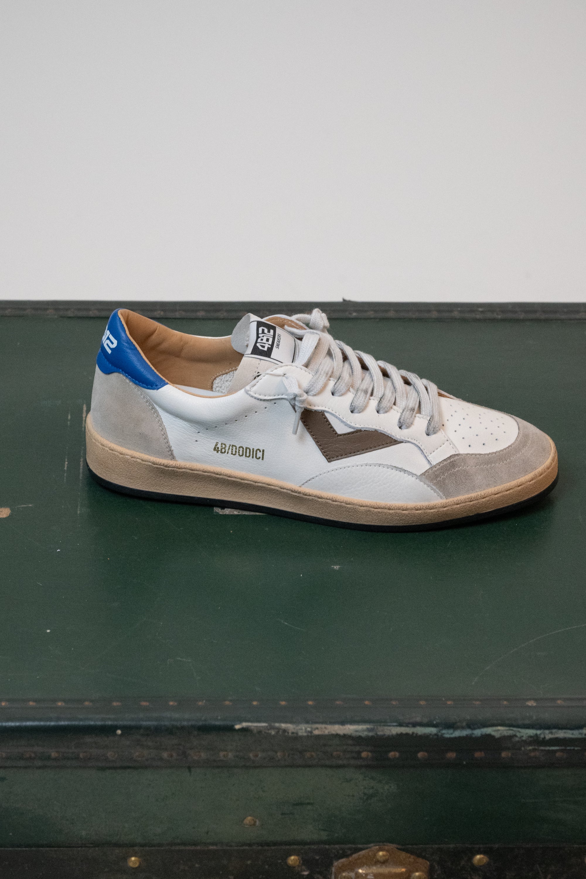 SNEAKERS 4B12 BIANCO/BLUETTE