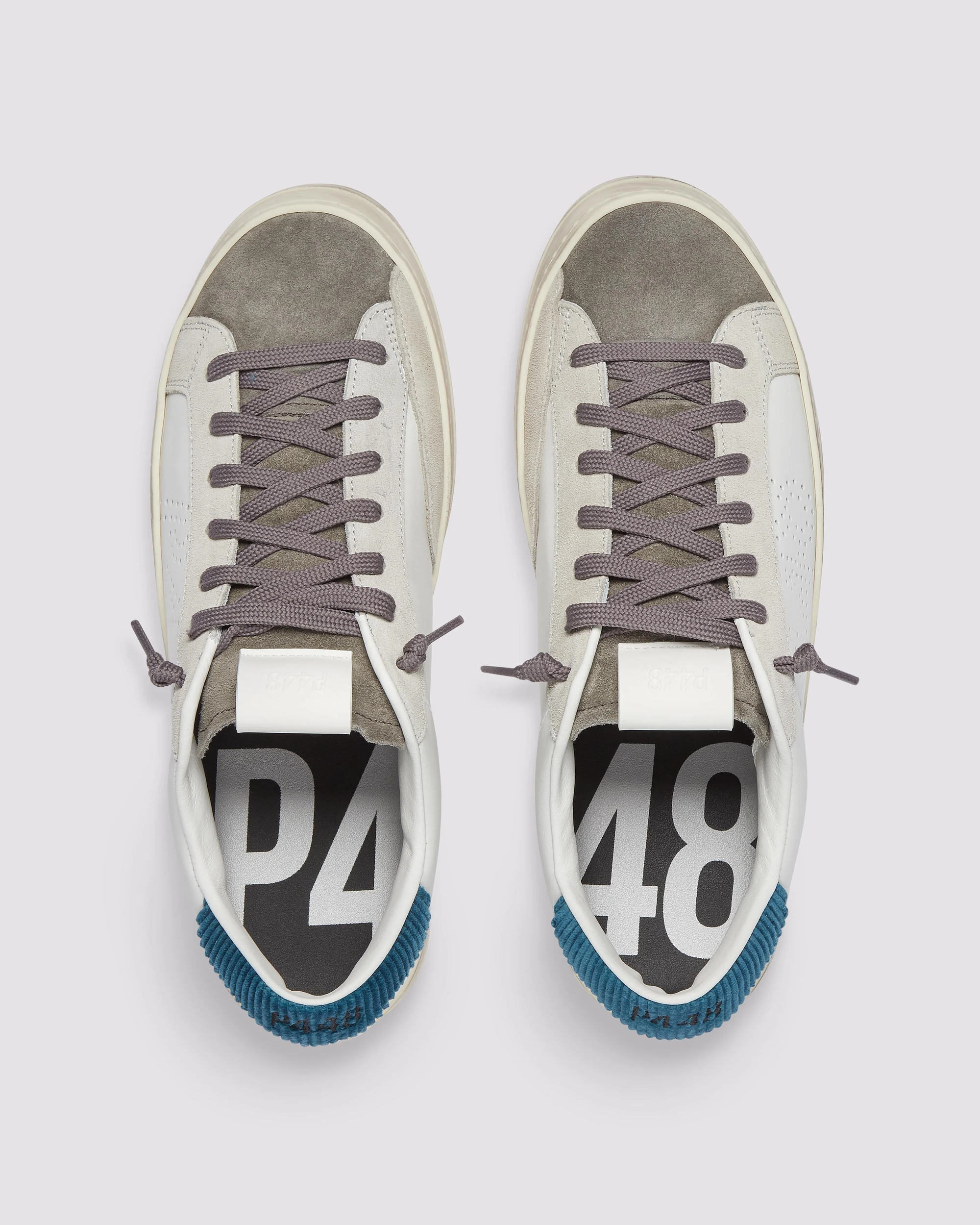 SNEAKERS P448 BIANCO/GRIGIO/BLU