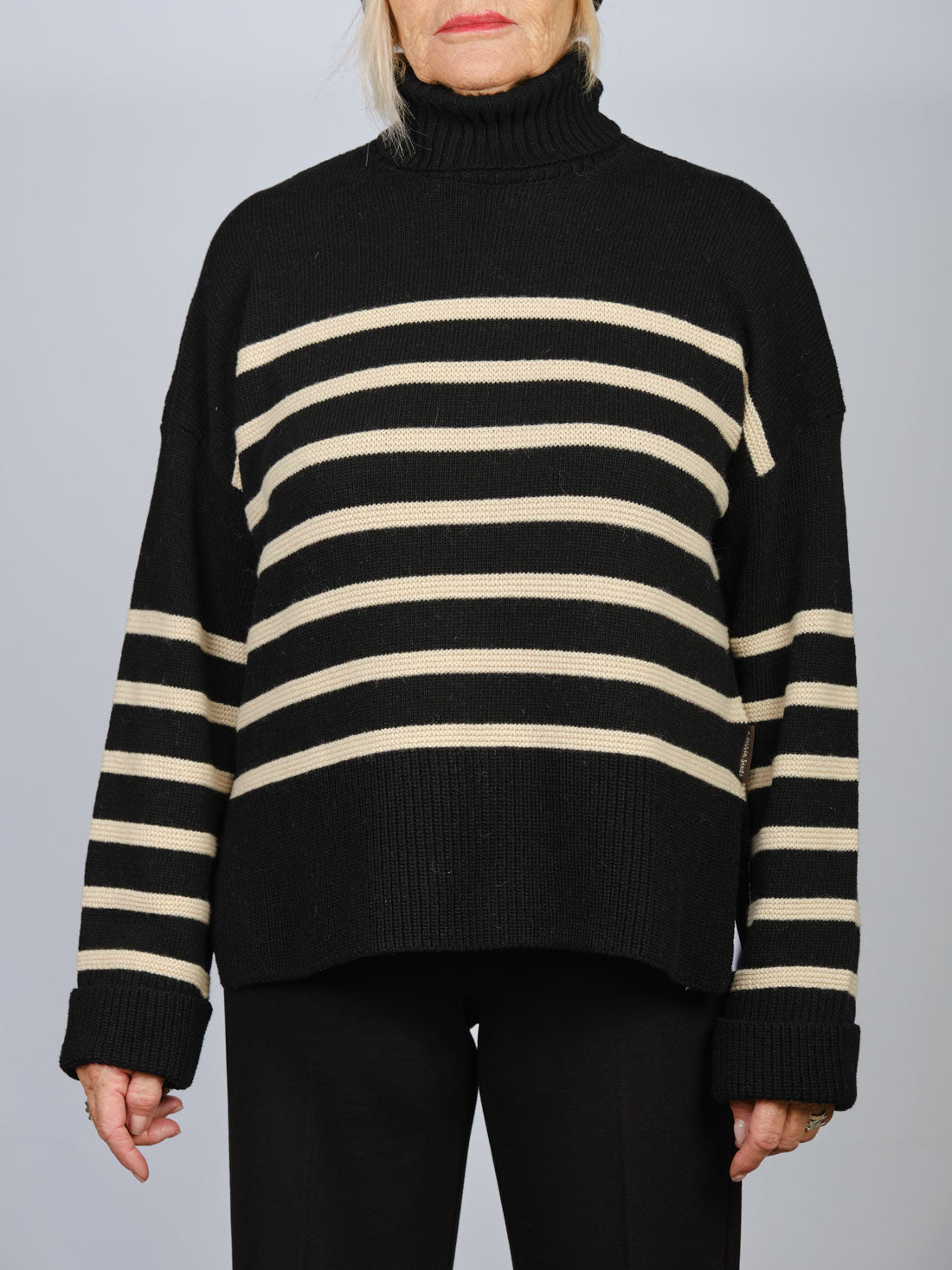 MAGLIA NERO/BEIGE ALESSIA SANTI