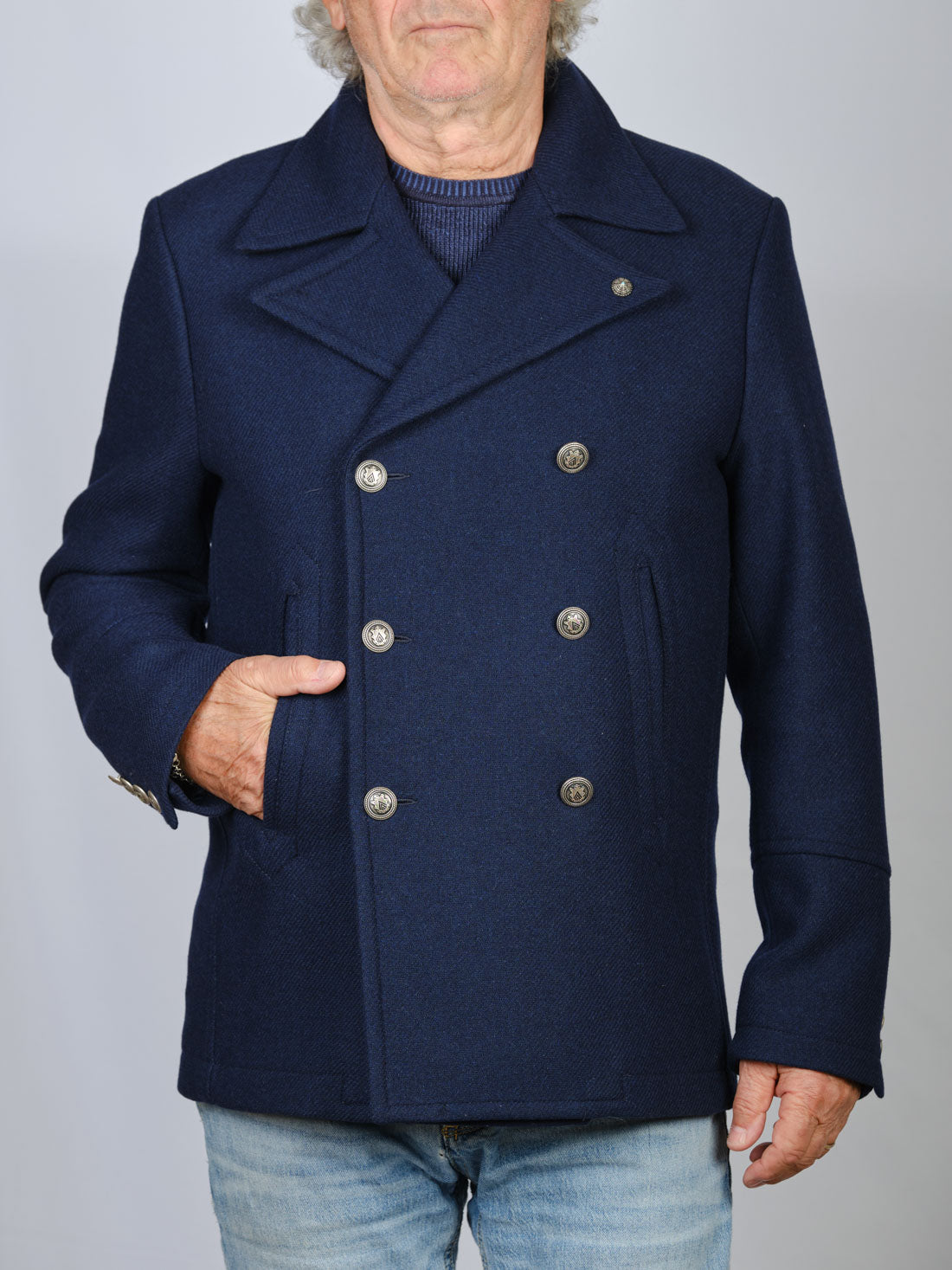 CAPPOTTO CORTO BLU OFFICINA 36