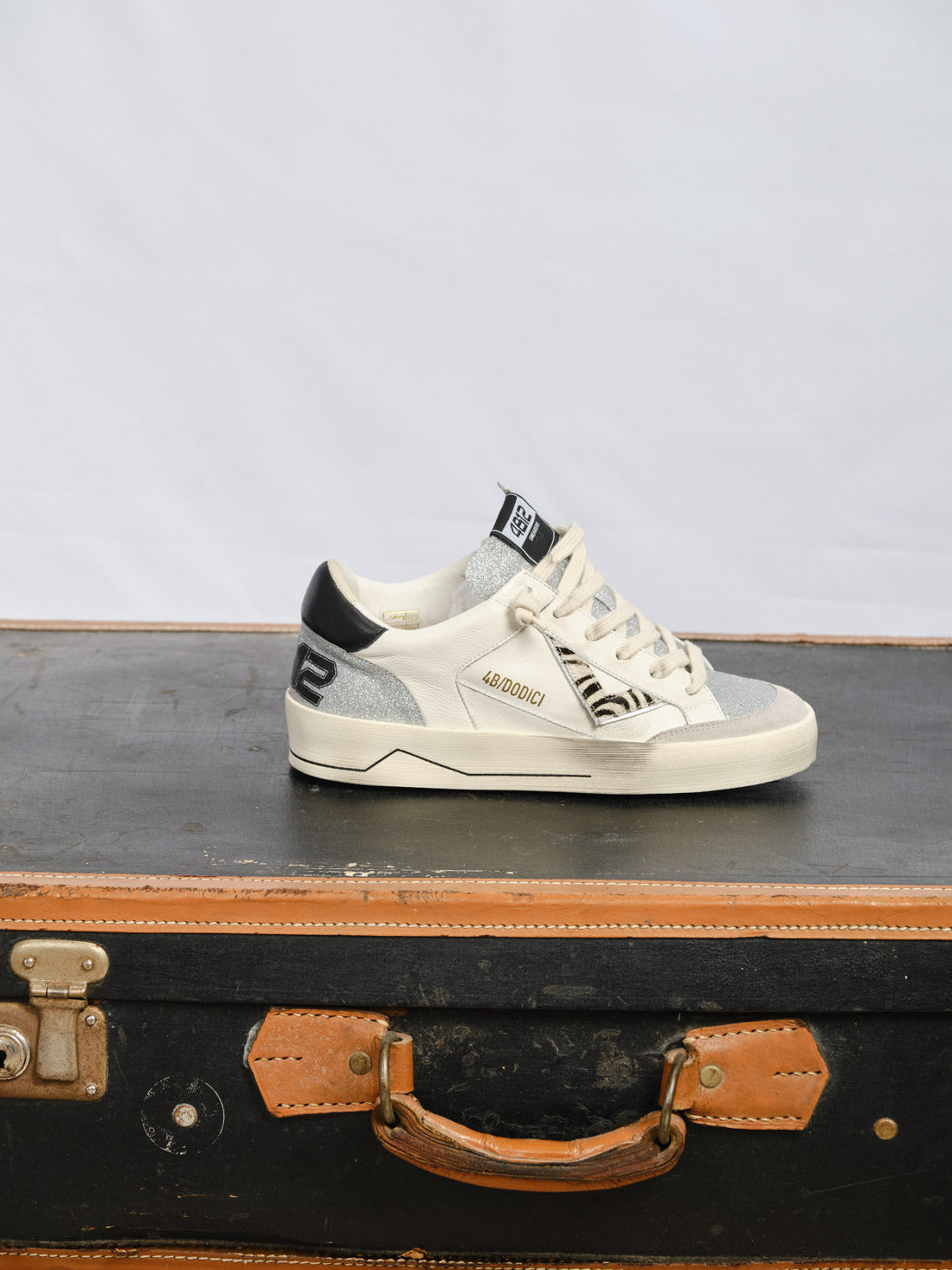 SNEAKERS 4B12 GLITTER/ZEBRATO