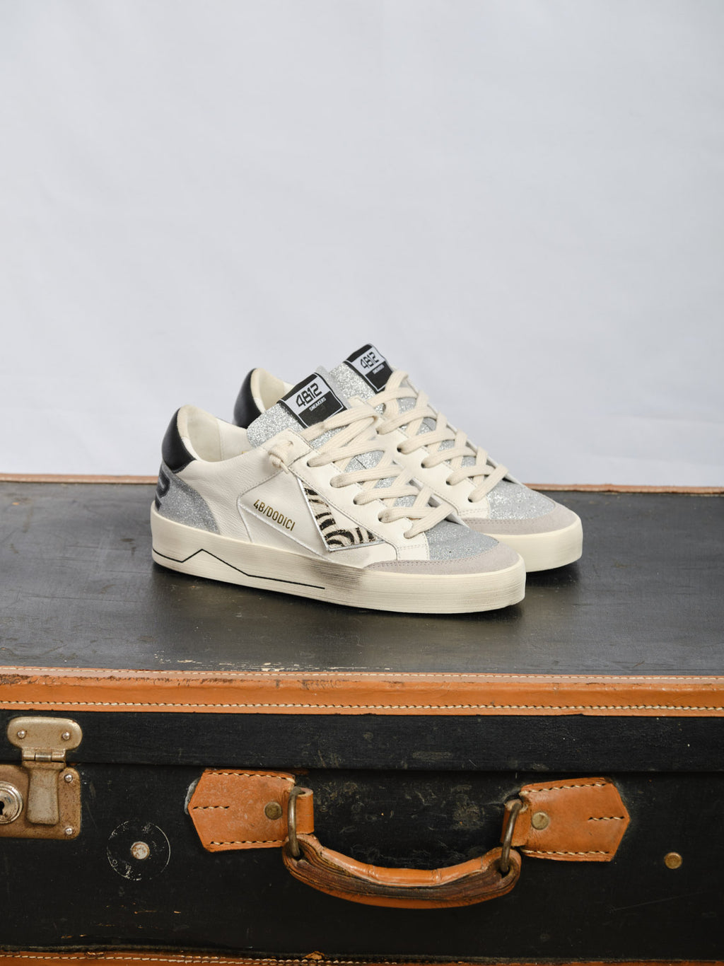 SNEAKERS 4B12 GLITTER/ZEBRATO